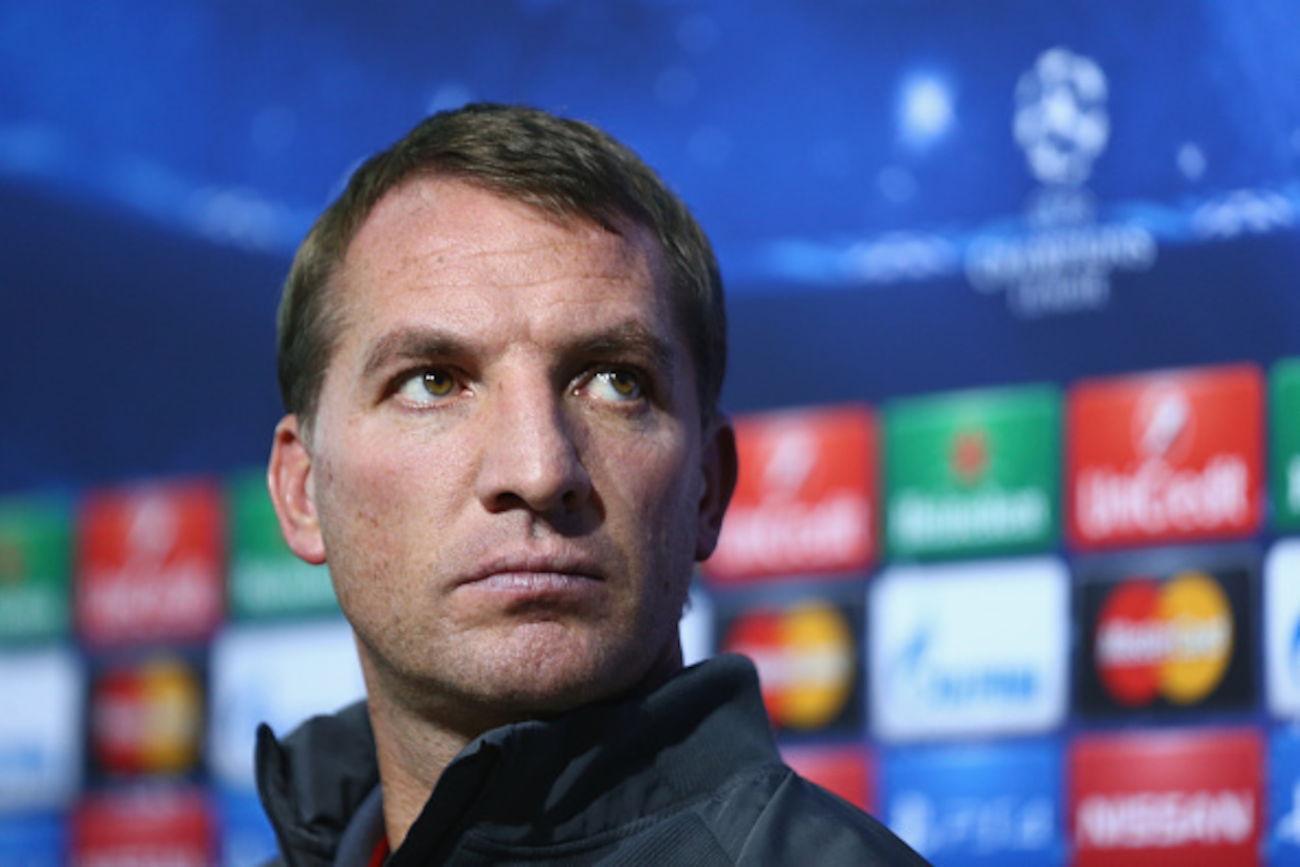 SOFIA, BULGARIA - NOVEMBER 25:  Brendan Rodgers the manager of Liverpool addresses the media at the pre match press conference ahead of the group B UEFA Champions League match between Ludogorets and Liverpool on November 25, 2014 in Sofia, Bulgaria.  (Pho