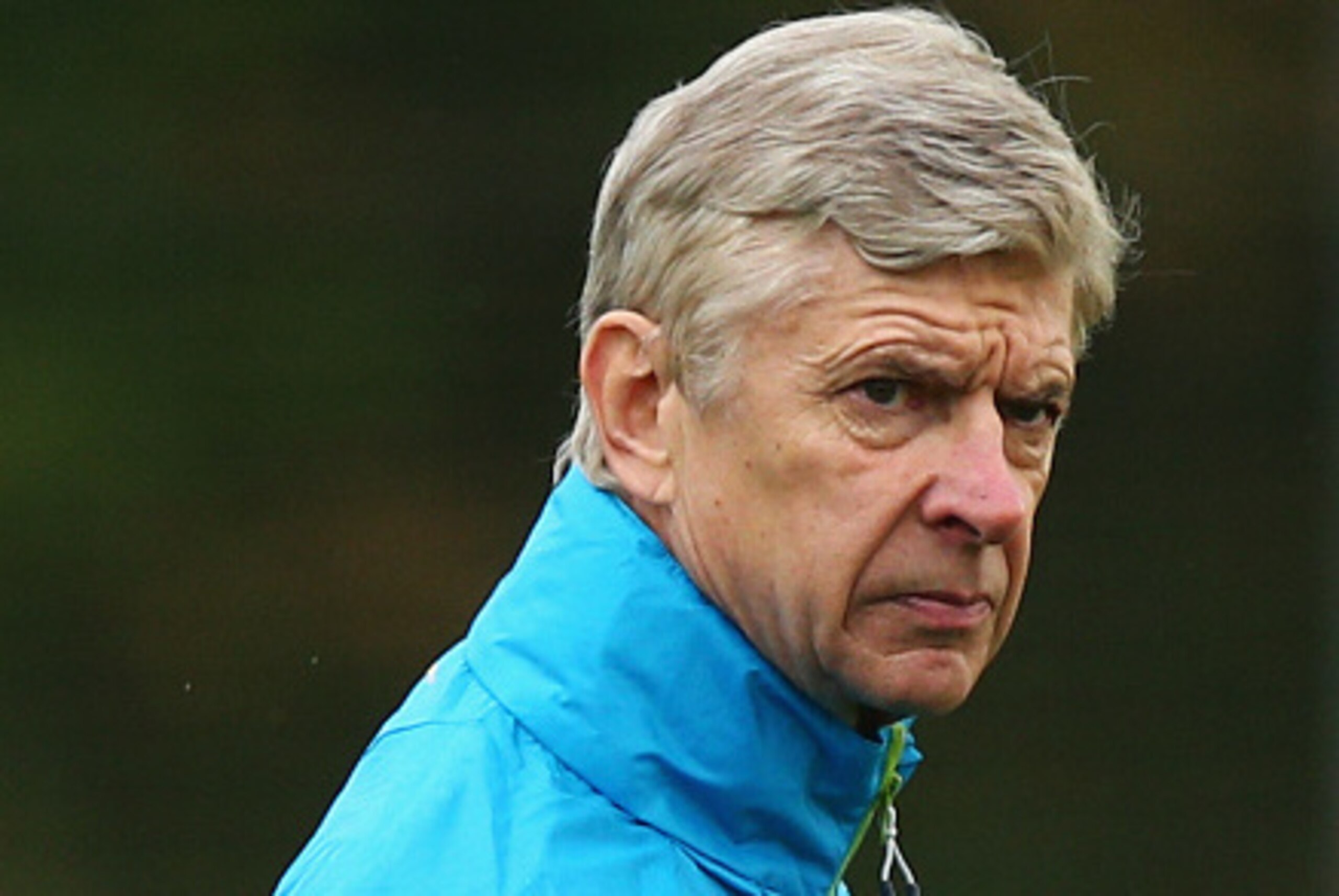 ST ALBANS, ENGLAND - NOVEMBER 25:  Arsene Wenger manager of Arsenal looks on during an Arsenal training session, ahead of the UEFA Champions League Group D match against Borussia Dortmund, at London Colney on November 25, 2014 in St Albans, England.  (Pho
