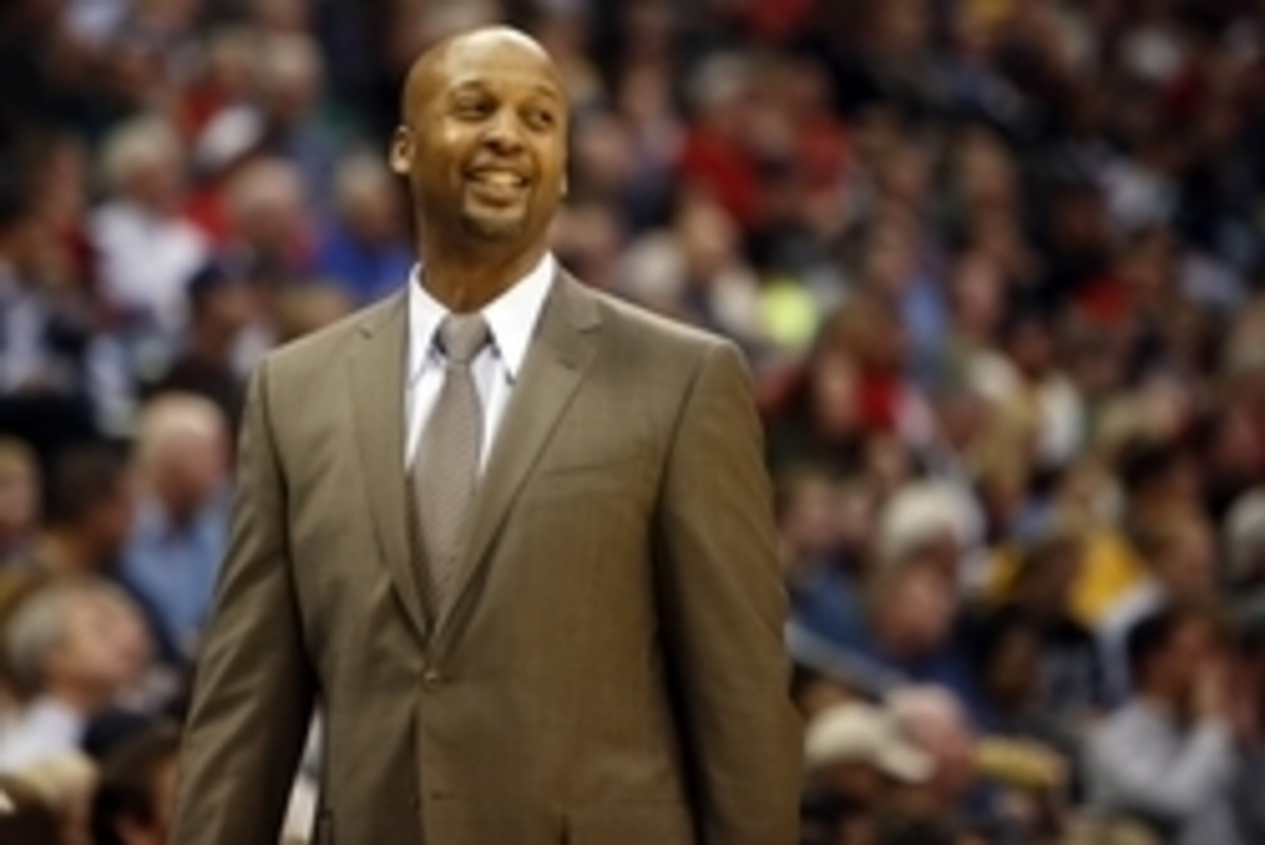 Nov 25, 2014; Denver, CO, USA; Denver Nuggets head coach Brian Shaw reacts during the second half against the Chicago Bulls at Pepsi Center. The Nuggets won 114-109.  Mandatory Credit: Chris Humphreys-USA TODAY Sports