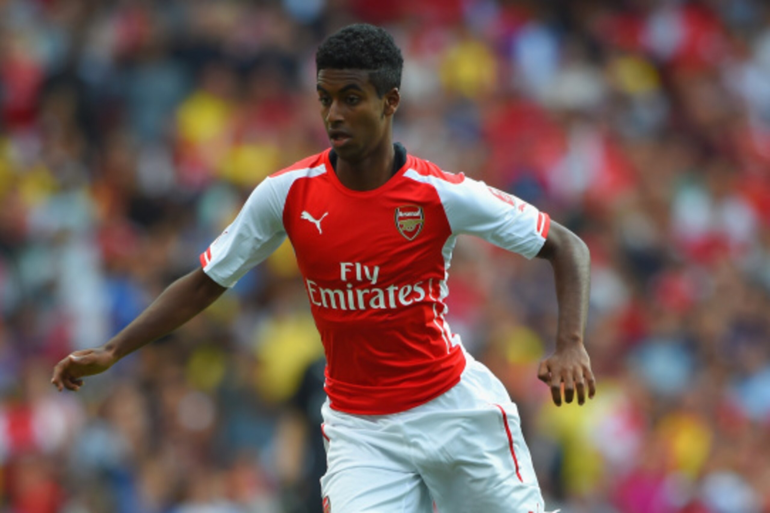 LONDON, ENGLAND - AUGUST 03: Gedion Zelalem of Arsenal in action during the Emirates Cup match between Arsenal and AS Monaco at the Emirates Stadium on August 3, 2014 in London, England.  (Photo by Michael Regan/Getty Images)