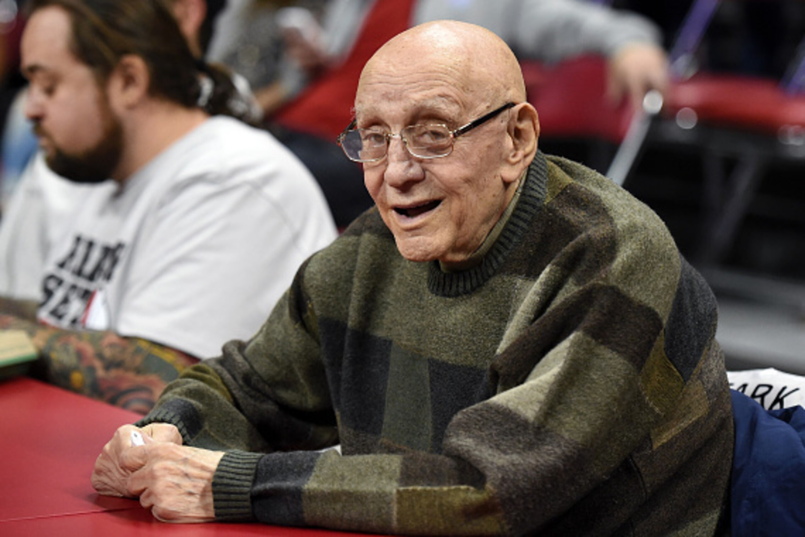 LAS VEGAS, NV - NOVEMBER 14:  Former UNLV head basketball coach Jerry Tarkanian attends a game between the Morehead State Eagles and the UNLV Rebels at the Thomas & Mack Center on November 14, 2014 in Las Vegas, Nevada. UNLV won 60-59.  (Photo by Ethan Mi