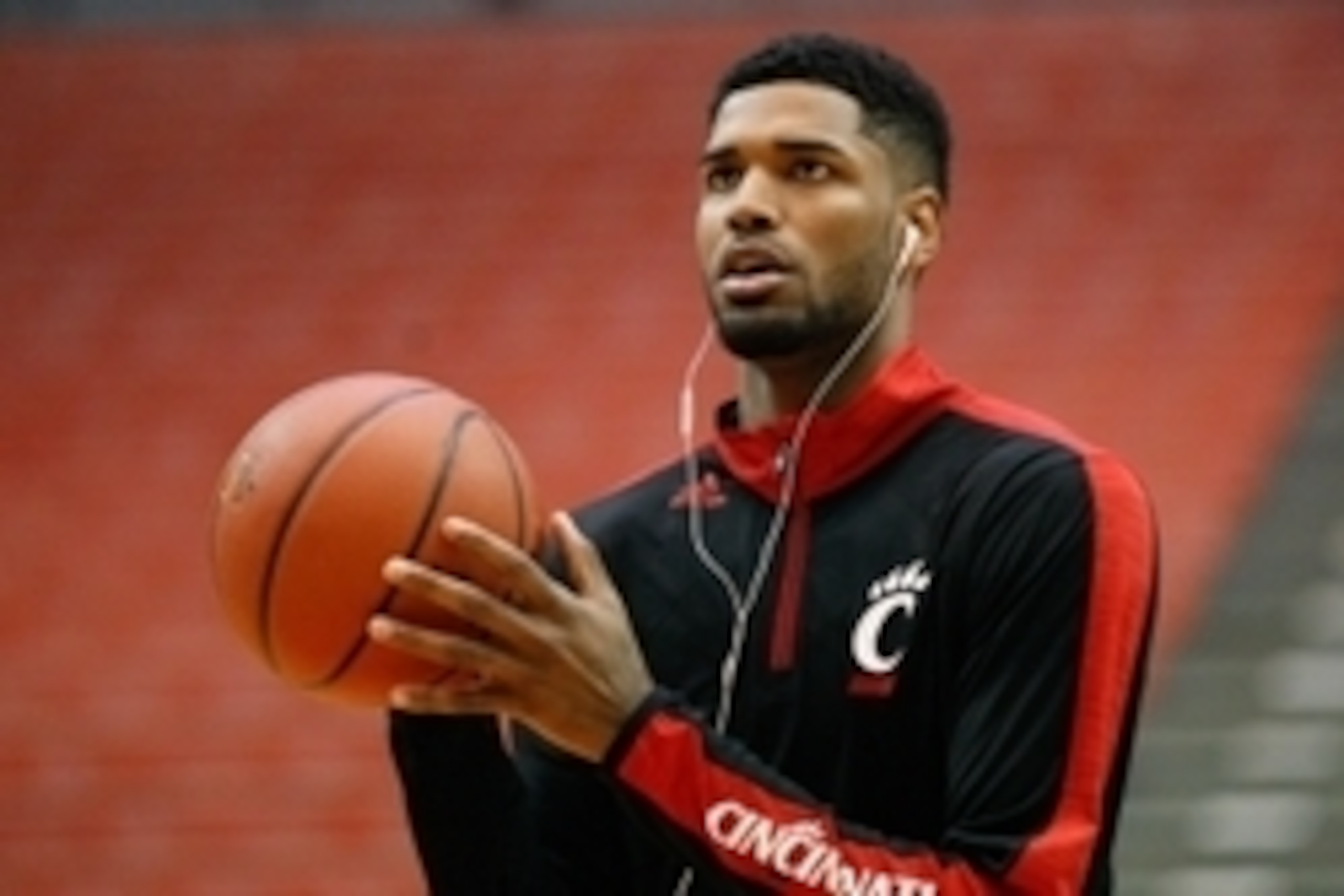 Nov 14, 2014; Cincinnati, OH, USA; Cincinnati Bearcats forward Octavius Ellis (2) against the St. Francis (Pa) Red Flash at Fifth Third Arena. The Bearcats won 52-37. Mandatory Credit: Aaron Doster-USA TODAY Sports