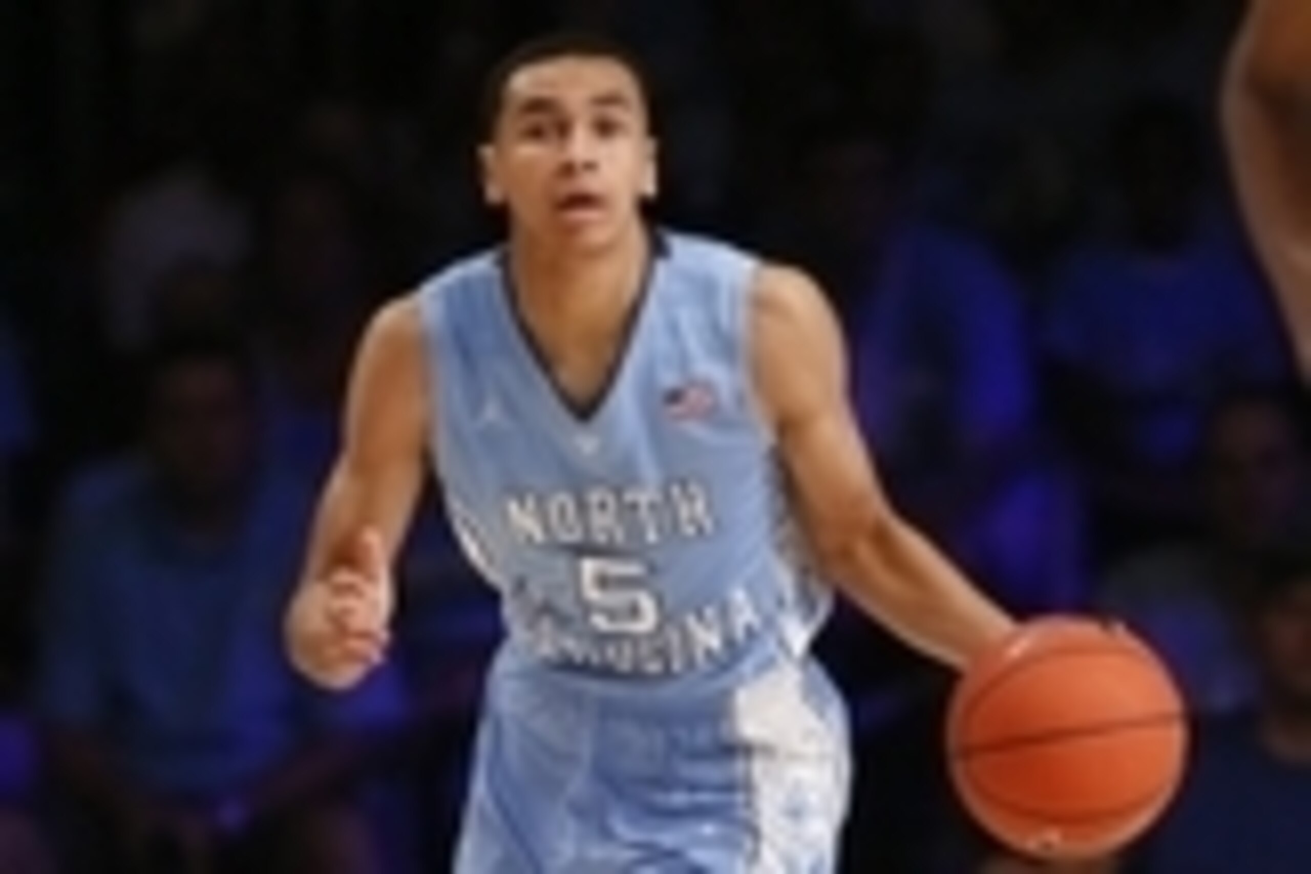 Nov 26, 2014; Paradise Island, BAHAMAS; North Carolina Tar Heels guard Marcus Paige (5) dribbles during the first half against the Butler Bulldogs at Atlantis Resort Imperial Arena. Mandatory Credit: Kevin Jairaj-USA TODAY Sports