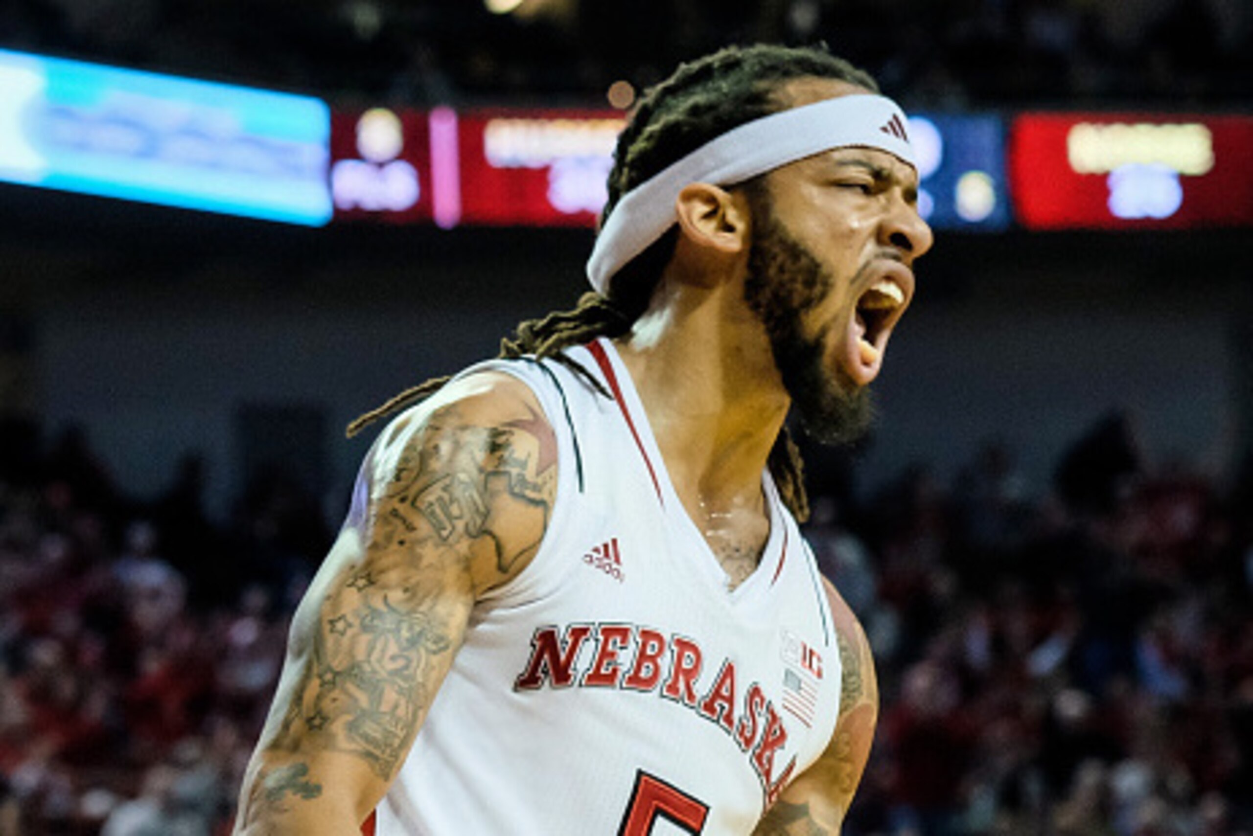 LINCOLN, NEBRASKA - NOVEMBER 16: Terran Petteway #5 of the Nebraska Cornhuskers reacts after a basket during their game against the Northern Kentucky Norse at Pinnacle Bank Arena November 16, 2014 in Lincoln, Nebraska. (Photo by Eric Francis/Getty Images) LINCOLN, NEBRASKA - NOVEMBER 16: Terran Petteway #5 of the Nebraska Cornhuskers reacts after a basket during their game against the Northern Kentucky Norse at Pinnacle Bank Arena November 16, 2014 in Lincoln, Nebraska. (Photo by Eric Francis/Getty Images)