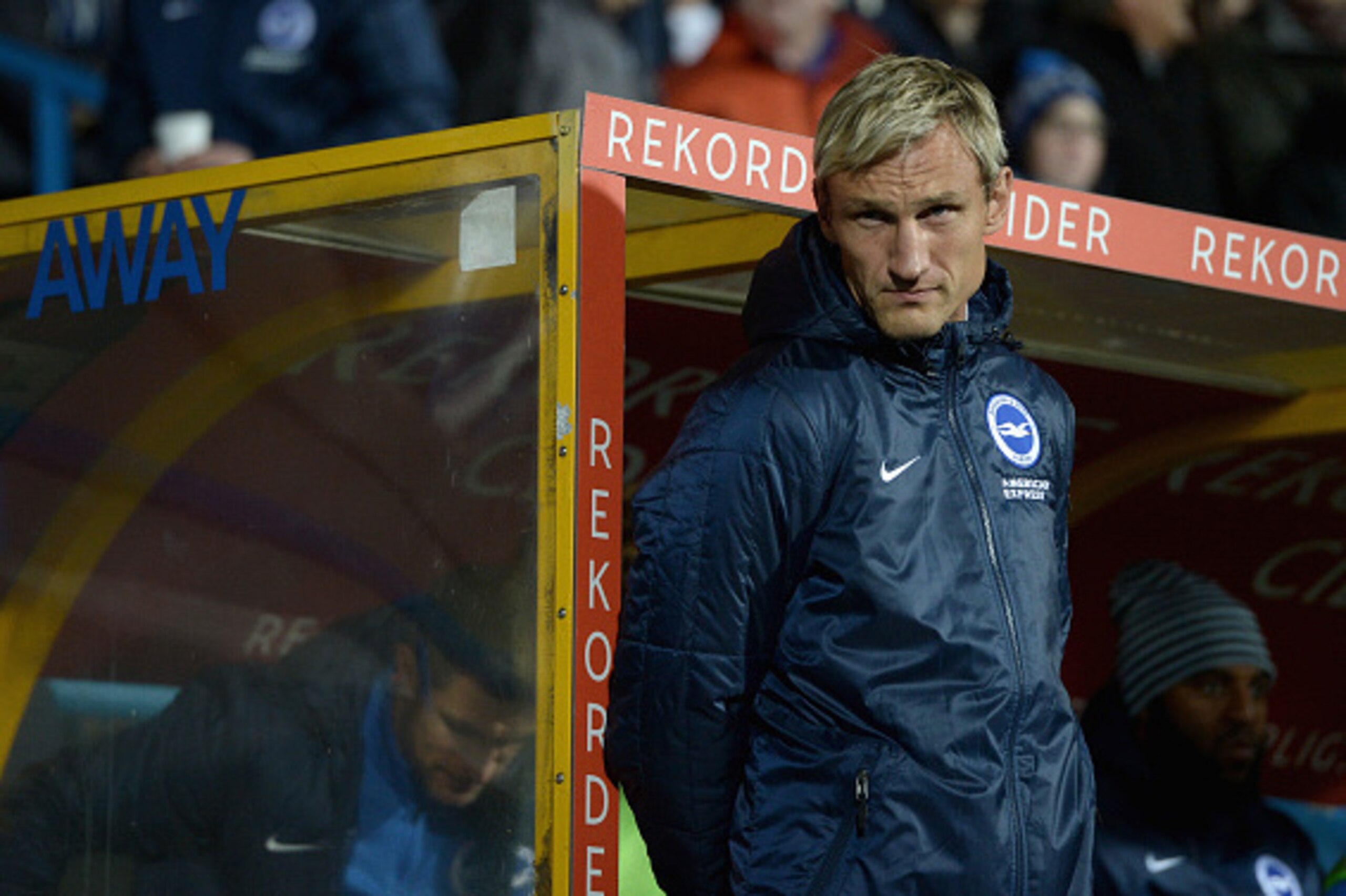 HUDDERSFIELD, ENGLAND - OCTOBER 21: Brighton manager Sami Hyypia during the Sky Bet Championship match between Huddersfield Town and Brighton & Hove Albion at Galpharm Stadium on October 21, 2014 in Huddersfield, England. (Photo by Gareth Copley/Getty I HUDDERSFIELD, ENGLAND - OCTOBER 21: Brighton manager Sami Hyypia during the Sky Bet Championship match between Huddersfield Town and Brighton & Hove Albion at Galpharm Stadium on October 21, 2014 in Huddersfield, England. (Photo by Gareth Copley/Getty I