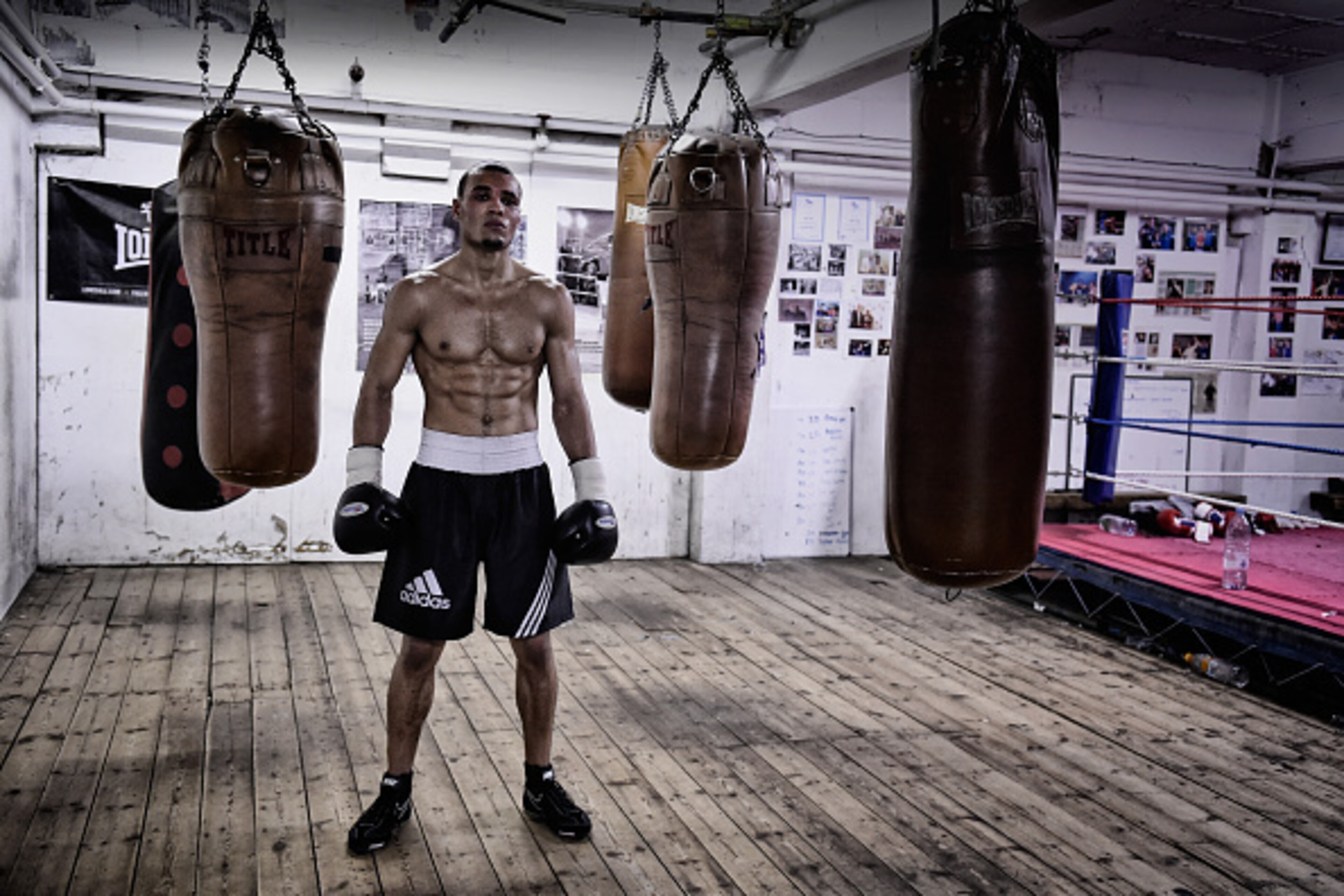 BRIGHTON, ENGLAND - NOVEMBER 14: (EDITOR'S NOTE: DIGITAL FILTERS HAVE BEEN USED ON THIS IMAGE) Chris Eubank Jnr poses for a portrait after a training session at the Brighton and Hove Boxing Club on November 14, 2014 in Brighton, England. (Photo by Mike BRIGHTON, ENGLAND - NOVEMBER 14: (EDITOR'S NOTE: DIGITAL FILTERS HAVE BEEN USED ON THIS IMAGE) Chris Eubank Jnr poses for a portrait after a training session at the Brighton and Hove Boxing Club on November 14, 2014 in Brighton, England. (Photo by Mike