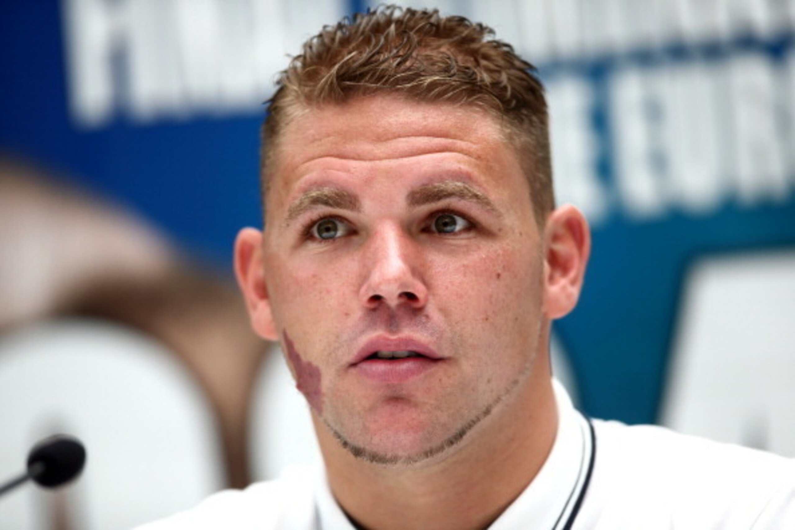 LONDON, ENGLAND - JUNE 03:  Billy Joe Saunders talks during the press conference to discuss two separate upcoming fights featuring Billy Joe Saunders and Chris Eubank Jnr. on June 3, 2014 in London, England.  (Photo by Jordan Mansfield/Getty Images)