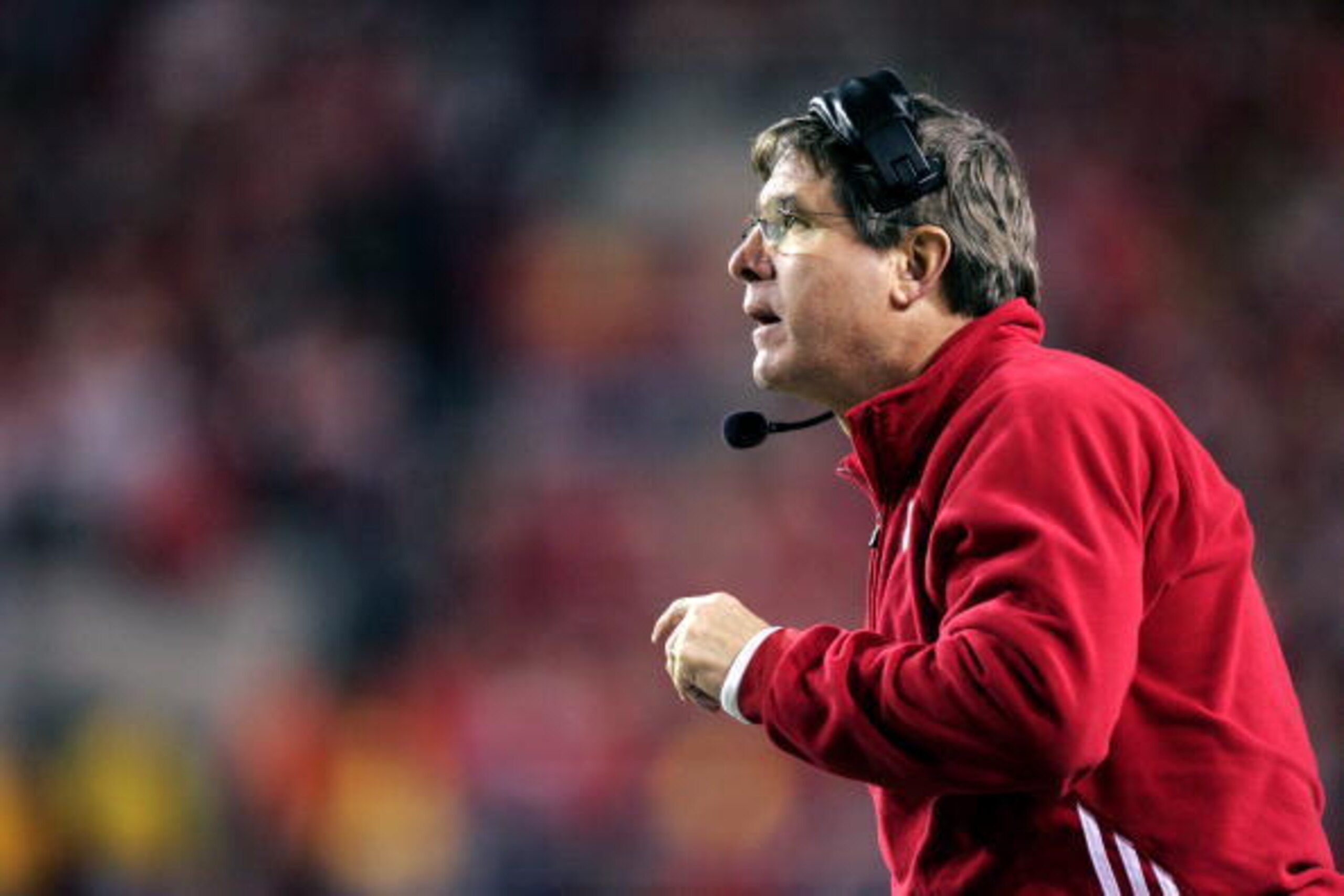 LINCOLN, NE - NOVEMBER 24: Head coach Bill Callahan of the Nebraska Cornhuskers challenges a play in the fourth quarter against the Colorado Buffaloes on November 24, 2006 at Memorial Stadium in Lincoln, Nebraska.  Nebraska won 37-14.  (Photo by Brian Bah