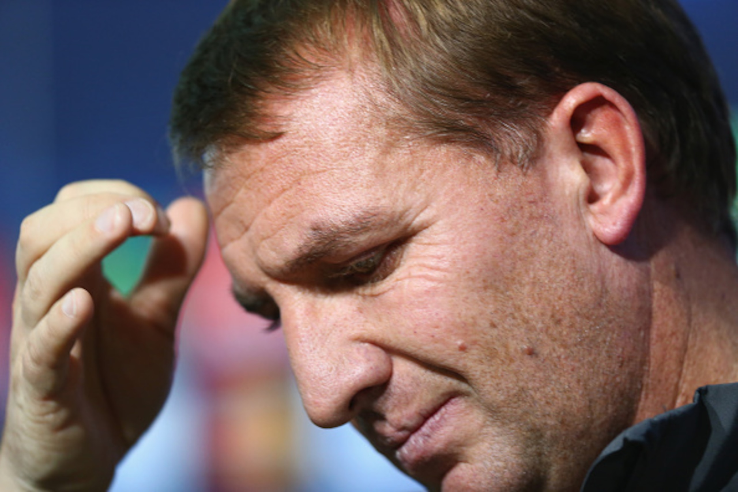 SOFIA, BULGARIA - NOVEMBER 25:  Brendan Rodgers the manager of Liverpool addresses the media at the pre match press conference ahead of the group B UEFA Champions League match between Ludogorets and Liverpool on November 25, 2014 in Sofia, Bulgaria.  (Pho