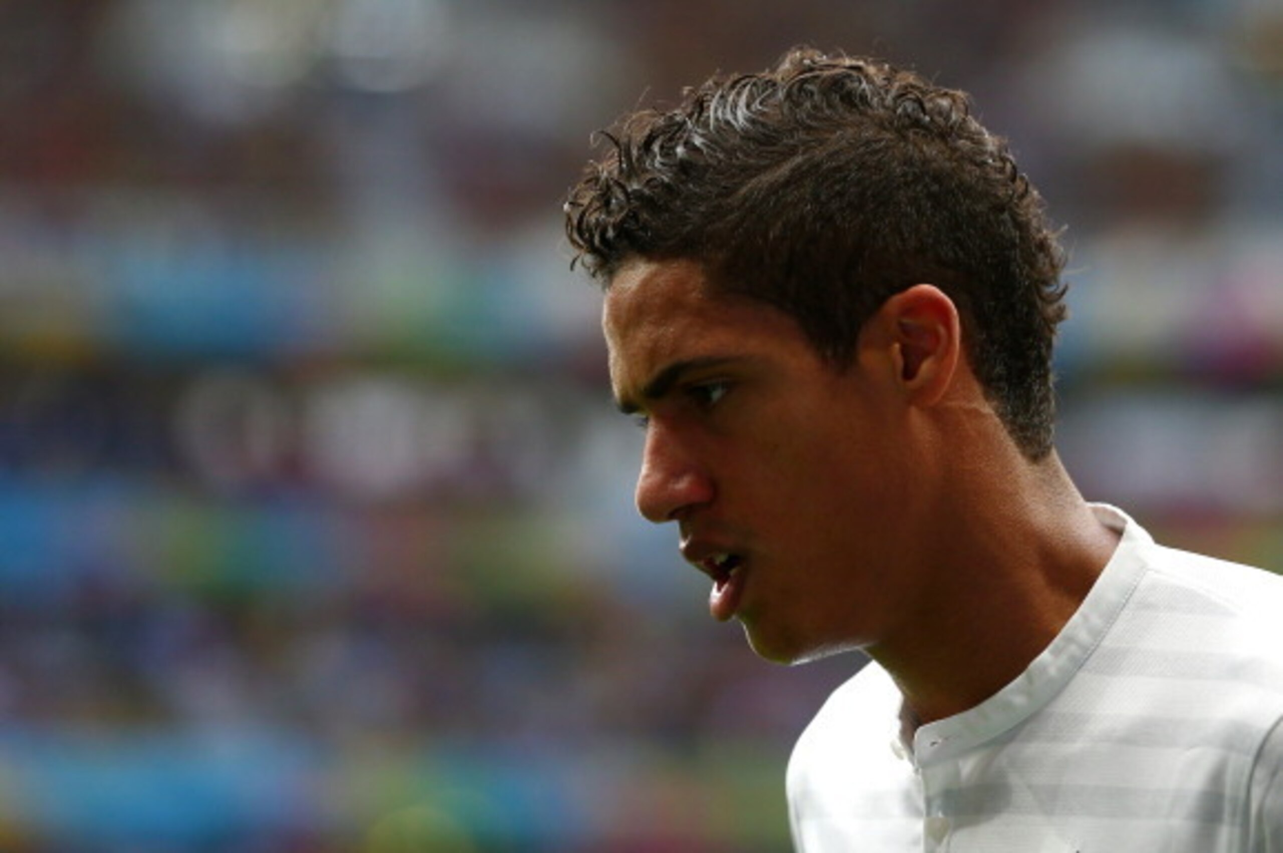 BRASILIA, BRAZIL - JUNE 30: Raphael Varane of France looks on during the 2014 FIFA World Cup Brazil Round of 16 match between France and Nigeria at Estadio Nacional on June 30, 2014 in Brasilia, Brazil. (Photo by Quinn Rooney/Getty Images) BRASILIA, BRAZIL - JUNE 30: Raphael Varane of France looks on during the 2014 FIFA World Cup Brazil Round of 16 match between France and Nigeria at Estadio Nacional on June 30, 2014 in Brasilia, Brazil. (Photo by Quinn Rooney/Getty Images)