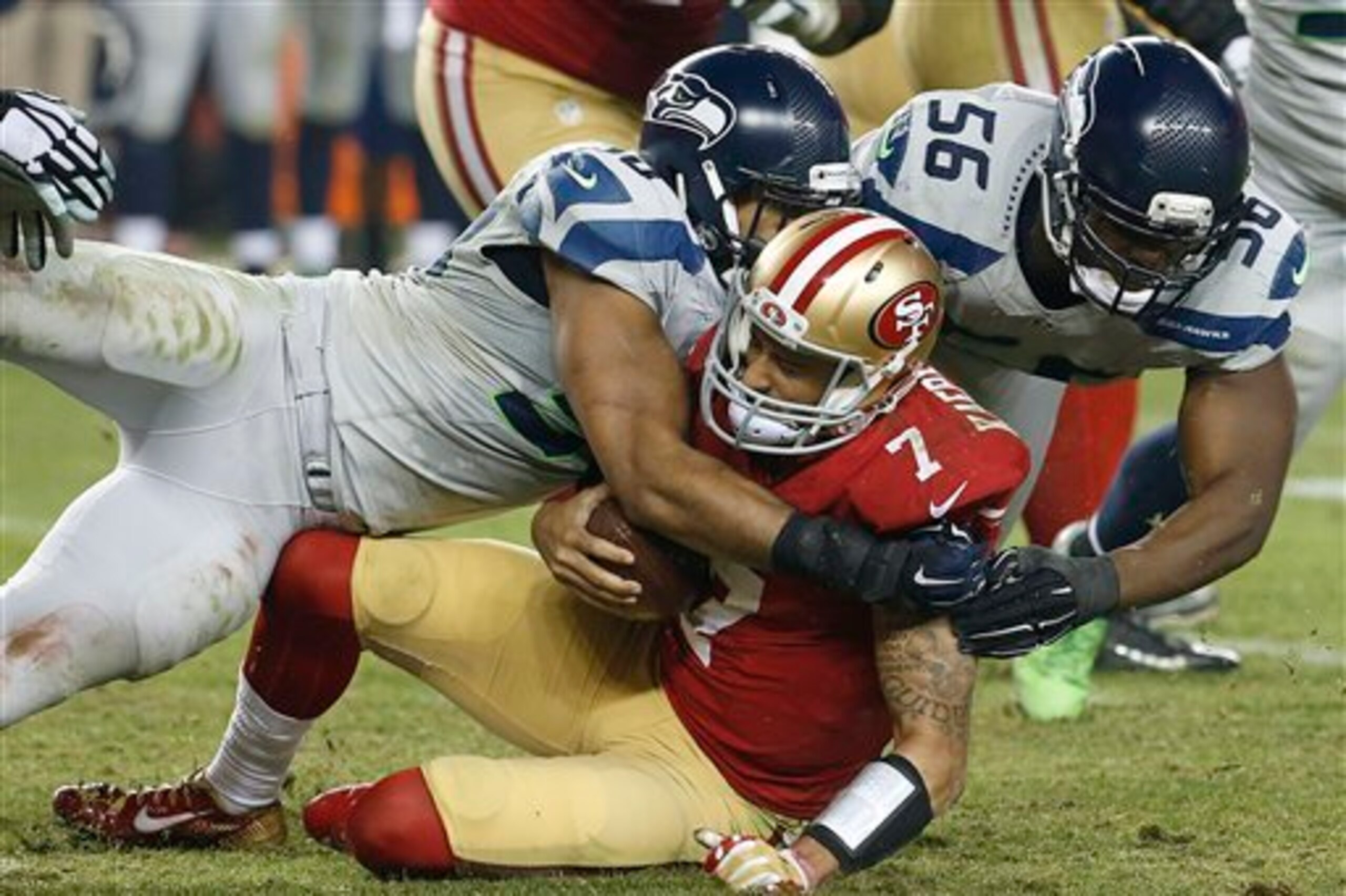 Kaepernick found himself at the lowest moment of his professional career following the Seahawks' blowout of the 49ers on Thanksgiving. Kaepernick found himself at the lowest moment of his professional career following the Seahawks' blowout of the 49ers on Thanksgiving.