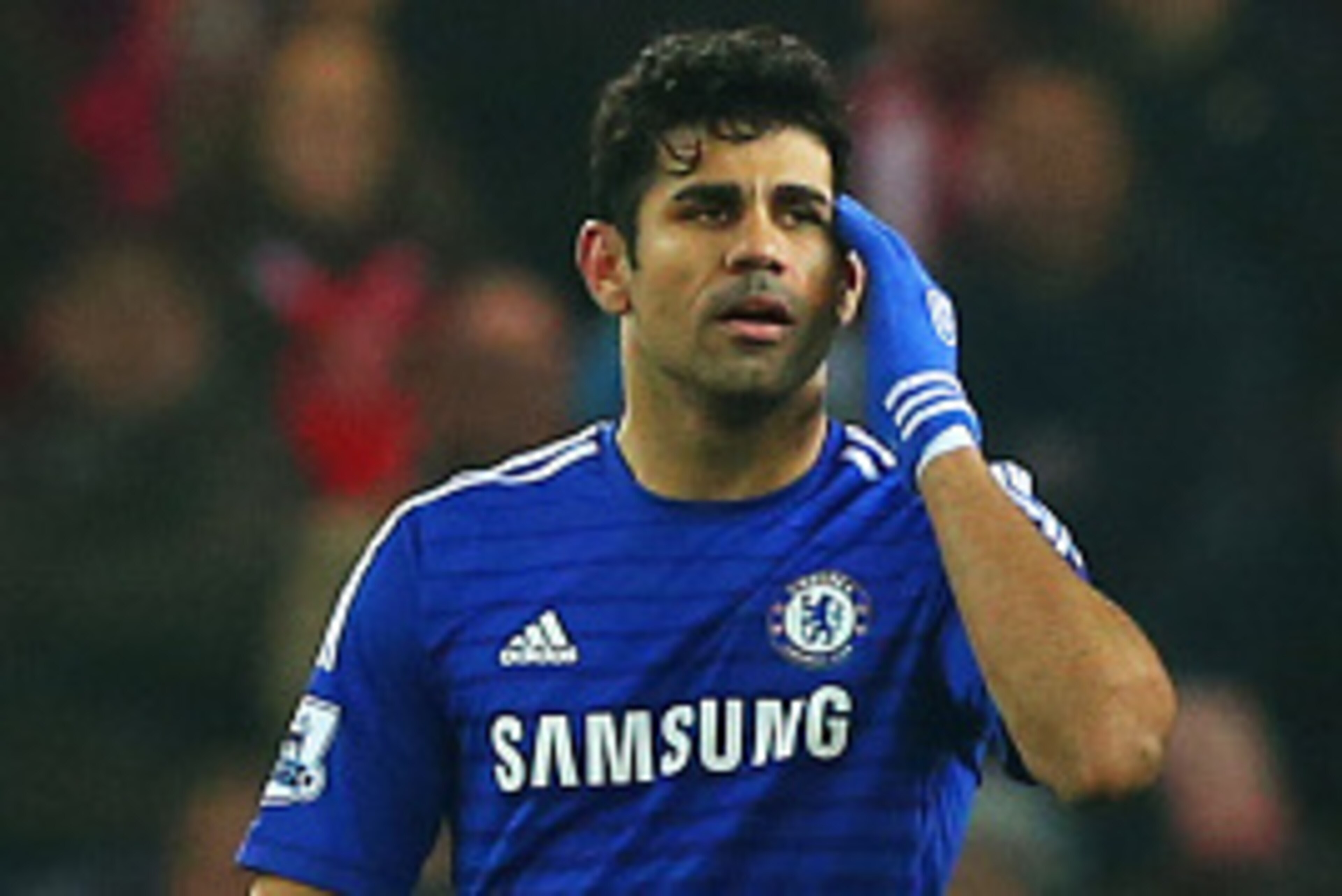 SUNDERLAND, ENGLAND - NOVEMBER 29:  Diego Costa of Chelsea looks on after a clash with Wes Brown of Sunderland (not pictured) during the Barclays Premier League match between Sunderland and Chelsea at Stadium of Light on November 29, 2014 in Sunderland, E