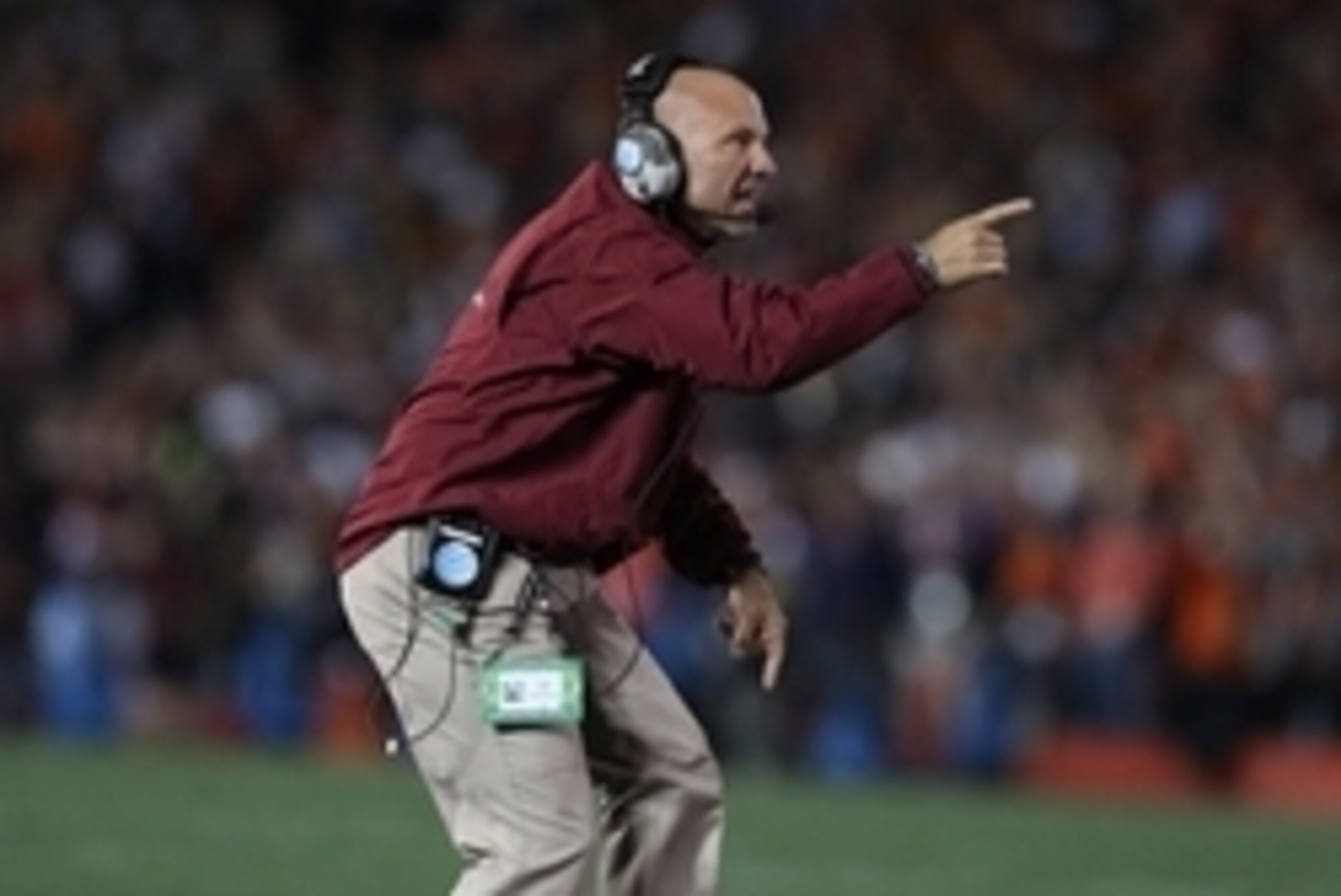 Jan 6, 2014; Pasadena, CA, USA; Florida State Seminoles assistant Charles Kelly reacts on the sidelines during the game against the Auburn Tigers in the 2014 BCS National Championship game at the Rose Bowl. Mandatory Credit: Matthew Emmons-USA TODAY Sport Jan 6, 2014; Pasadena, CA, USA; Florida State Seminoles assistant Charles Kelly reacts on the sidelines during the game against the Auburn Tigers in the 2014 BCS National Championship game at the Rose Bowl. Mandatory Credit: Matthew Emmons-USA TODAY Sport