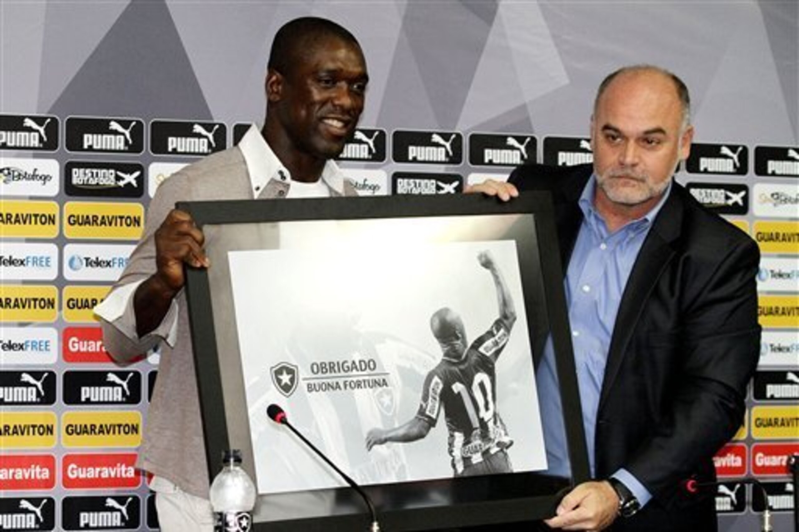 Former Botafogo president Mauricio Assumpcao (right). voted the worst president in the club's history.