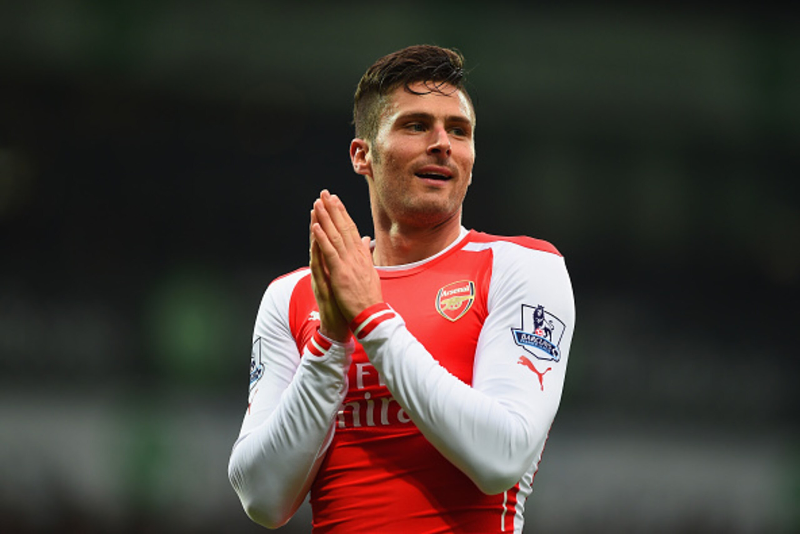 WEST BROMWICH, ENGLAND - NOVEMBER 29: Olivier Giroud of Arsenal looks on during the Barclays Premier League match between West Bromwich Albion and Arsenal at The Hawthorns on November 29, 2014 in West Bromwich, England. (Photo by Laurence Griffiths/Gett WEST BROMWICH, ENGLAND - NOVEMBER 29: Olivier Giroud of Arsenal looks on during the Barclays Premier League match between West Bromwich Albion and Arsenal at The Hawthorns on November 29, 2014 in West Bromwich, England. (Photo by Laurence Griffiths/Gett