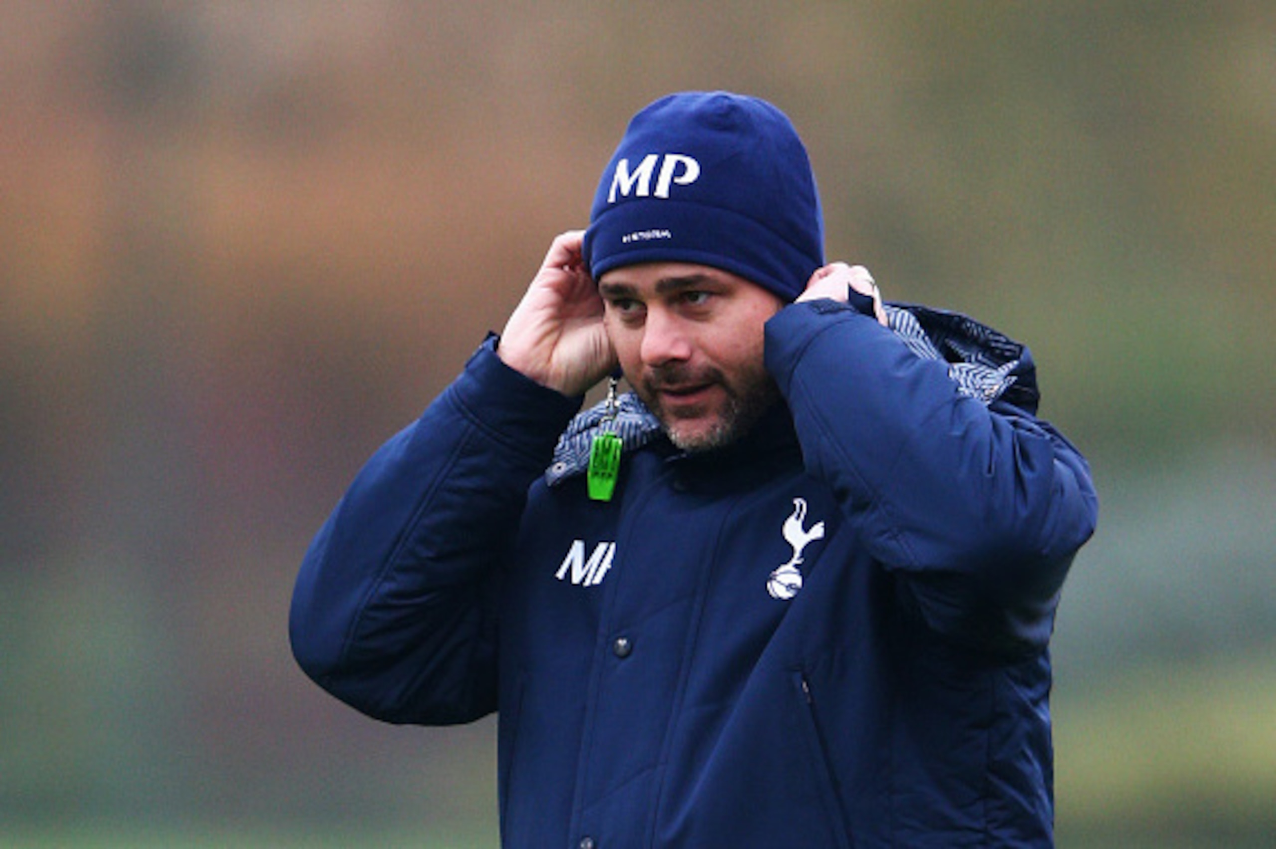 ENFIELD, ENGLAND - NOVEMBER 26:  Mauricio Pochettino manager of Spurs looks on during a Tottenham Hotspur FC training session, ahead of the UEFA Europa League Group C match against FC Partizan Belgrade, at Enfield Training Centre on November 26, 2014 in E