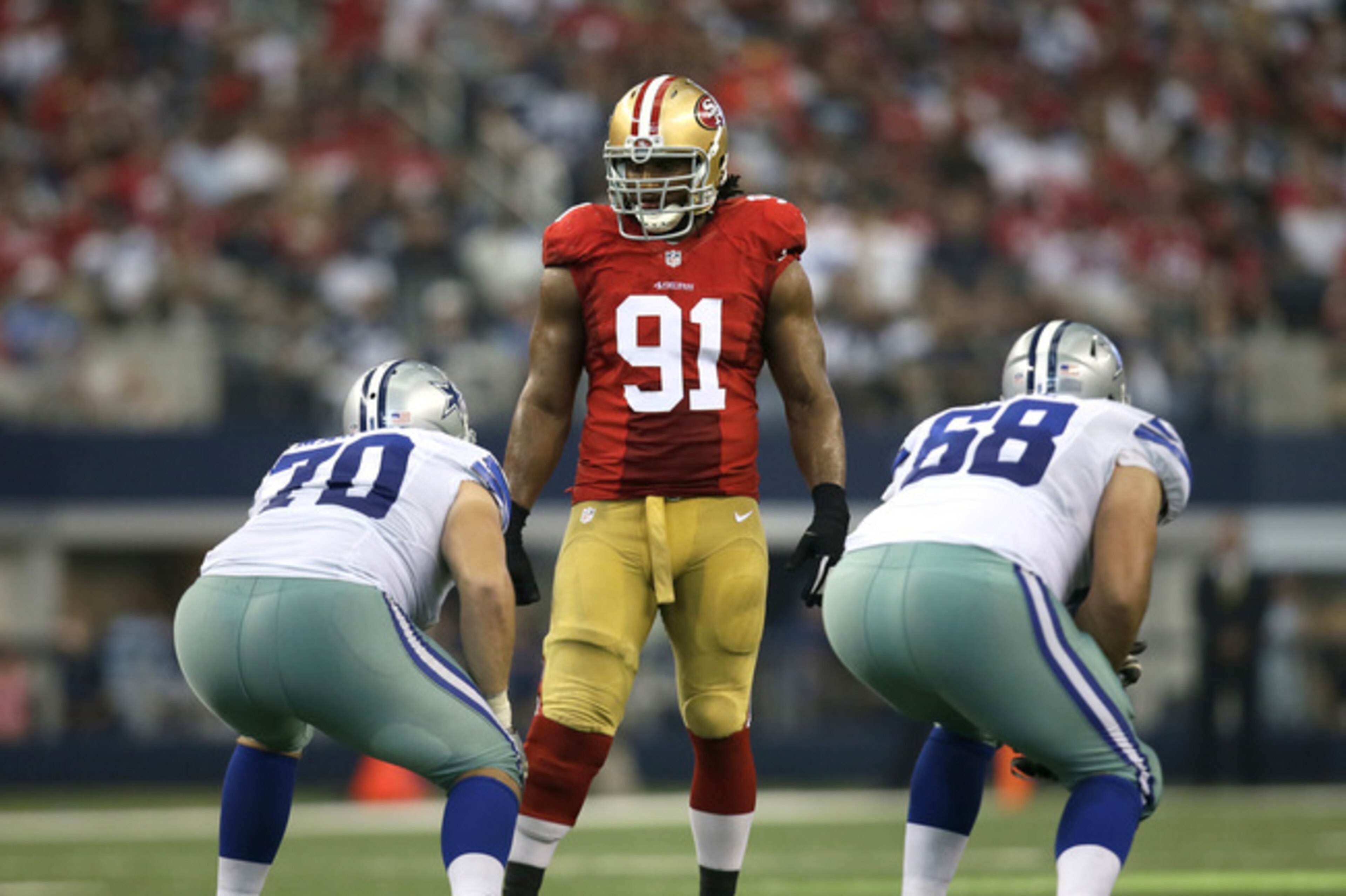 Even the Dallas Cowboys' league-best offensive line dedicated a double-team to McDonald.