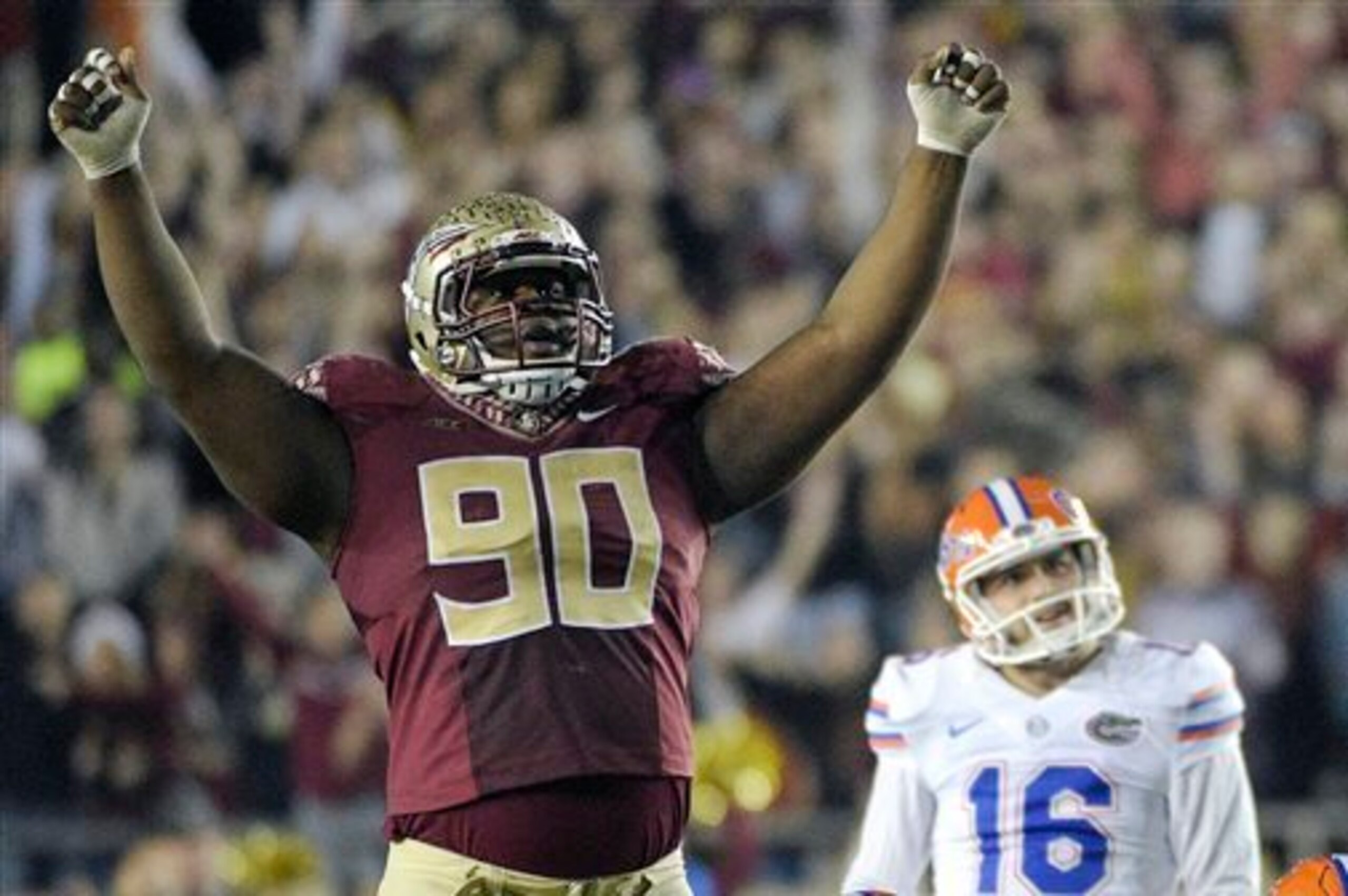 FSU's defensive tackles, led by Eddie Goldman, must prevent being cut by Georgia Tech linemen and stay upright to make tackles.