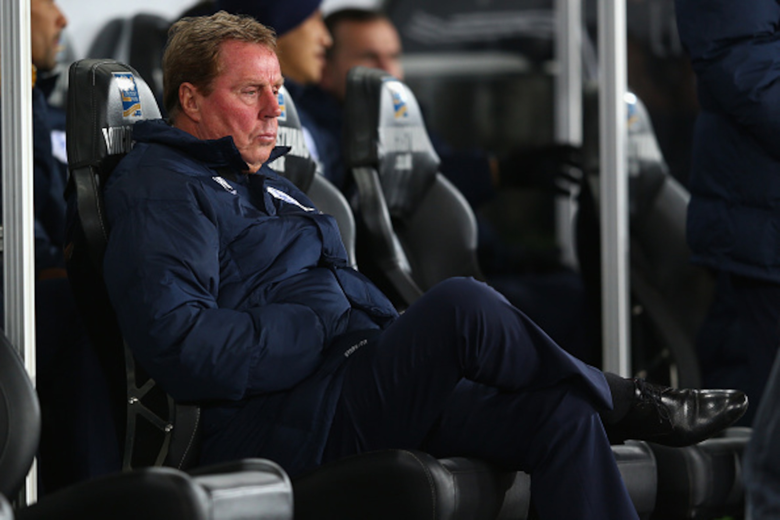 SWANSEA, WALES - DECEMBER 02:  Harry Redknapp the manager of Queens Park Rangers looks on from the bench during the Barclays Premier League match at the Liberty Stadium on December 2, 2014 in Swansea, Wales.  (Photo by Michael Steele/Getty Images)