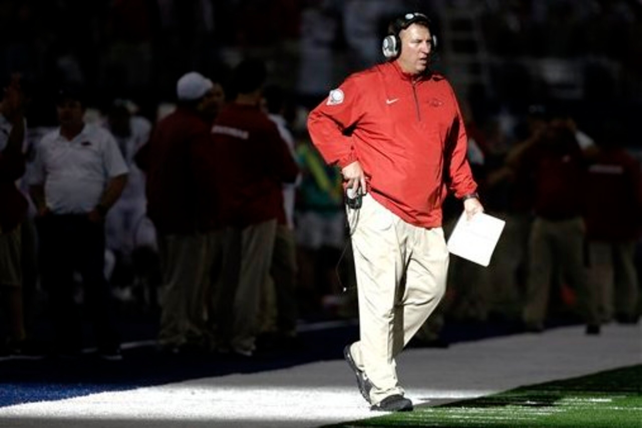 Arkansas head coach Bret Bielema