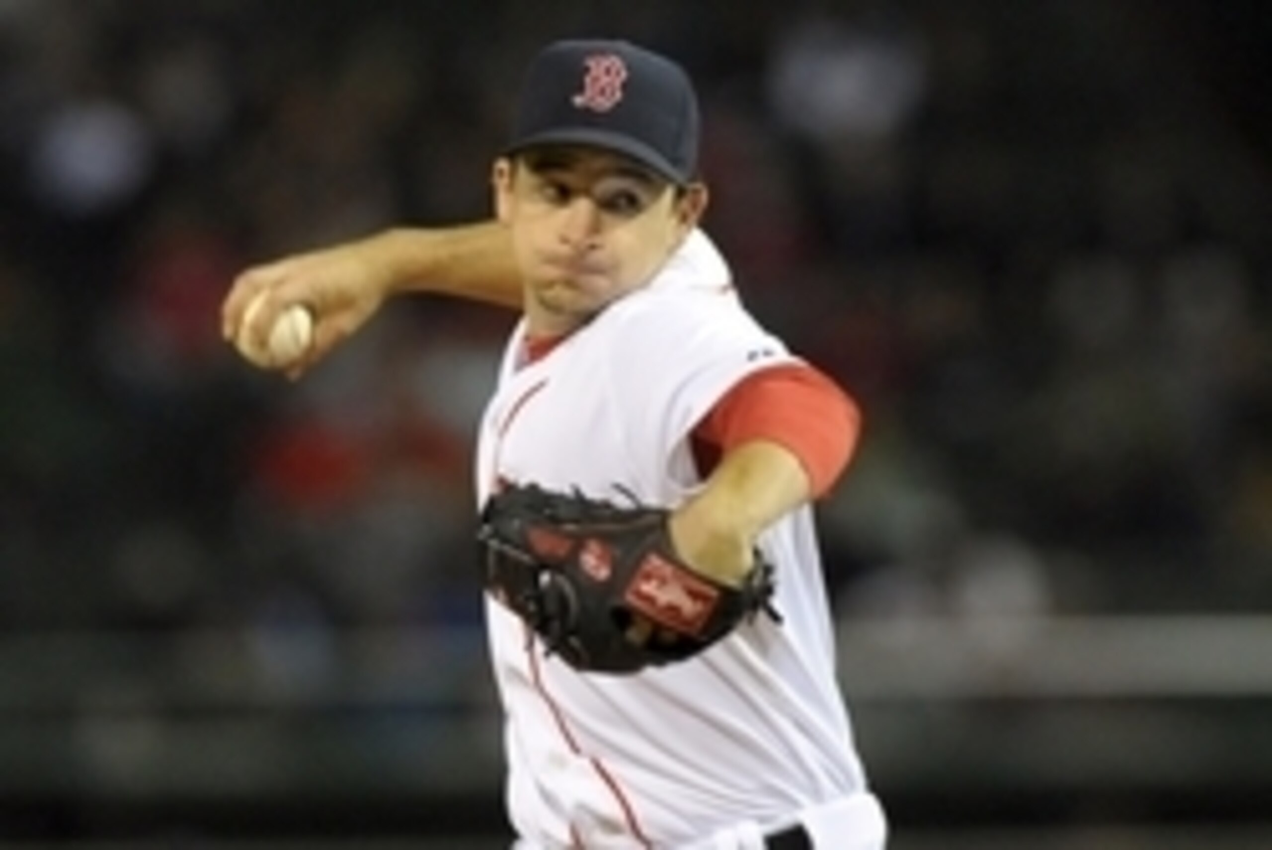 Sep 25, 2014; Boston, MA, USA; Boston Red Sox starting pitcher Allen Webster (64) pitches during the first inning against the Tampa Bay Rays at Fenway Park. Mandatory Credit: Bob DeChiara-USA TODAY Sports