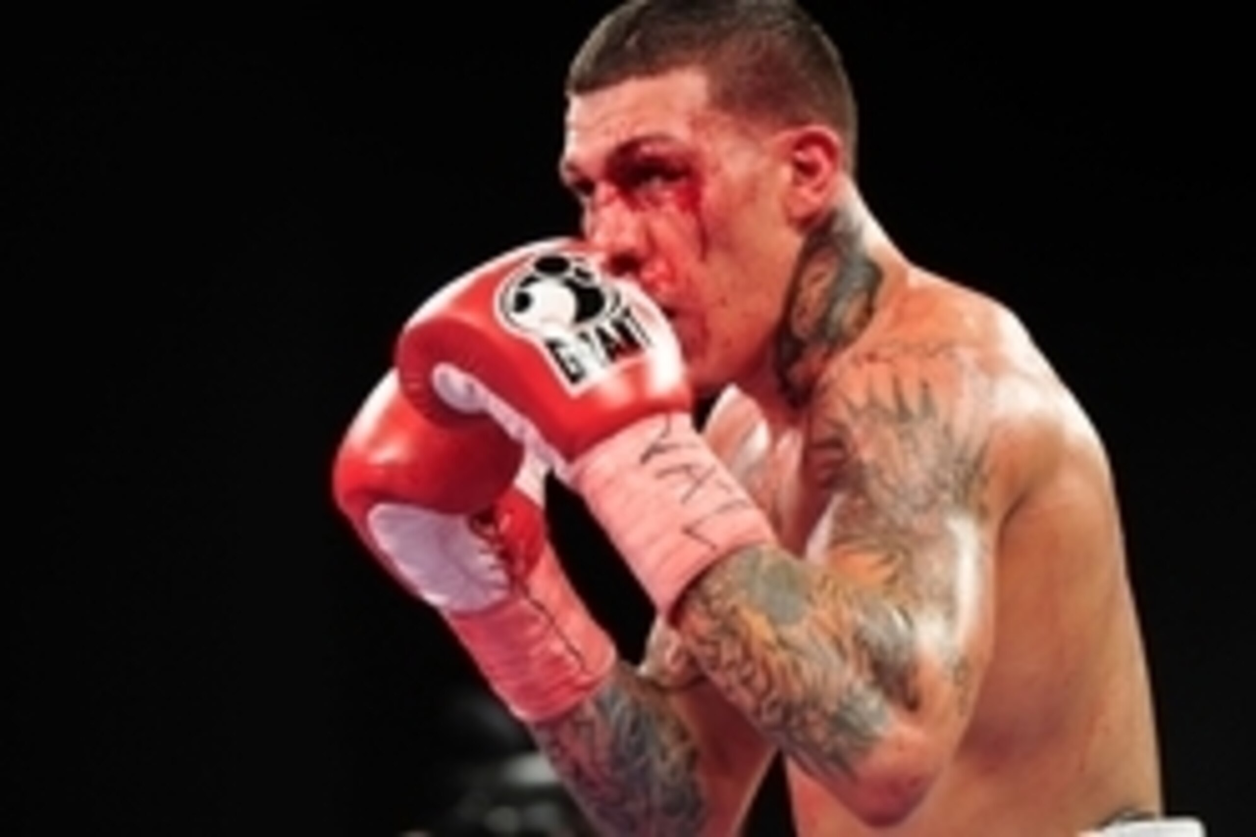 Jan 19, 2013; New York, NY, USA; Gabriel Rosado boxes Gennady Golovkin (not pictured) during their WBA,IBO World Middleweight Title bout. Mandatory Credit: Joe Camporeale-USA TODAY Sports
