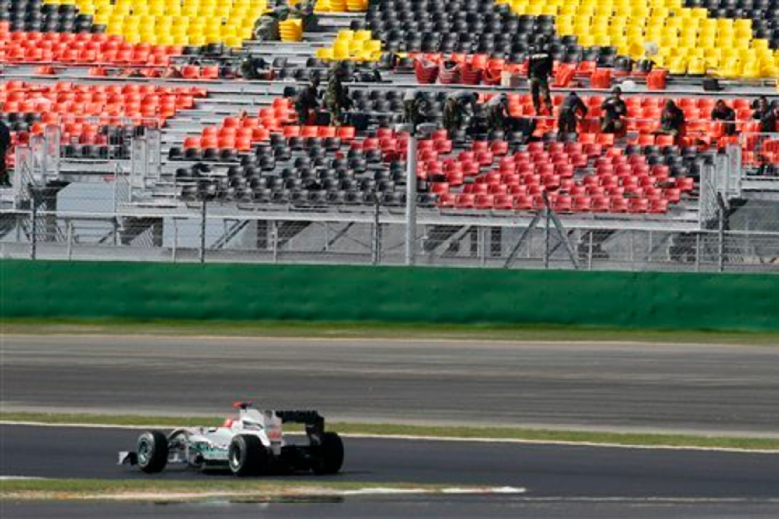 Empty seats at the 2010 Korean Grand Prix.