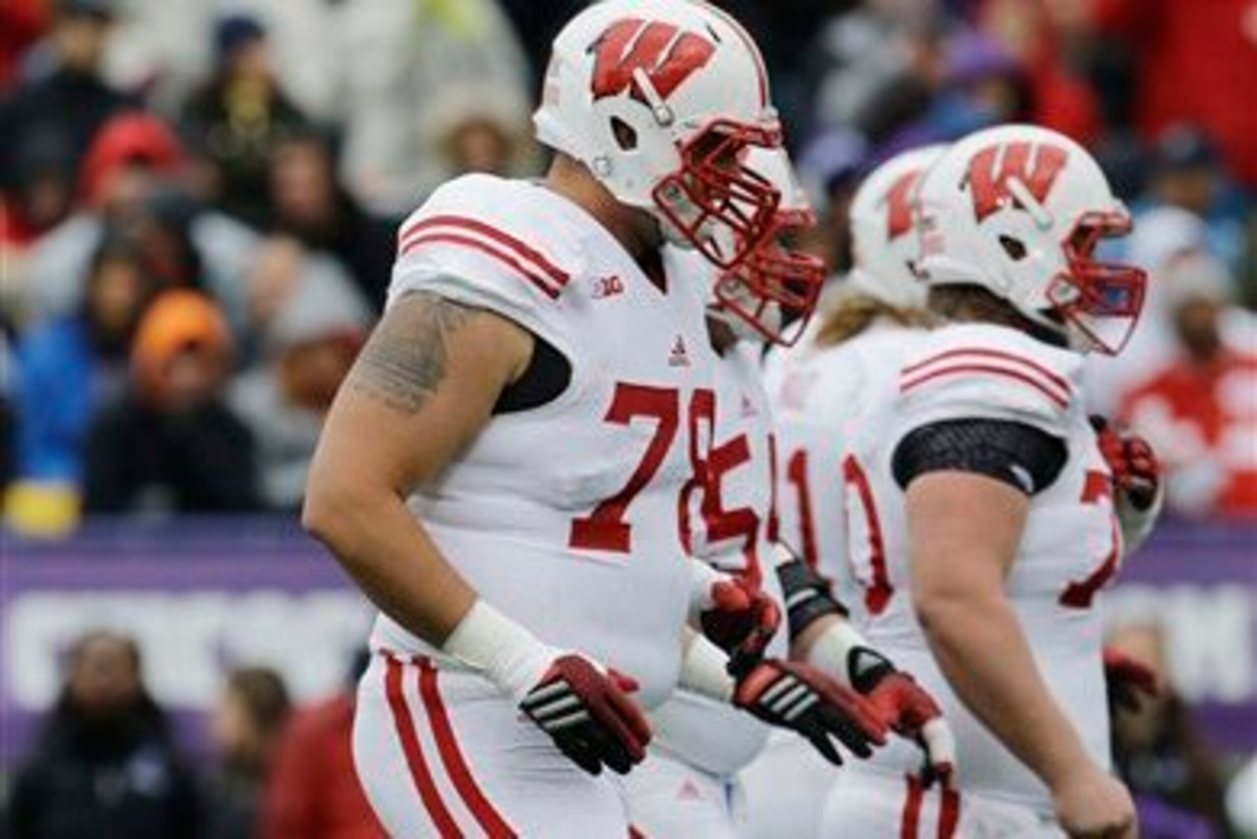 The Badgers boast a mean offensive line.