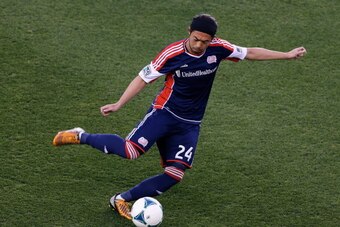 HOUSTON, TX - MAY 18:  Lee Nguyen #24 of the New England Revolution plays a ball in the second half against the Houston Dynamo at BBVA Compass Stadium on May 18, 2013 in Houston, Texas.  (Photo by Scott Halleran/Getty Images)