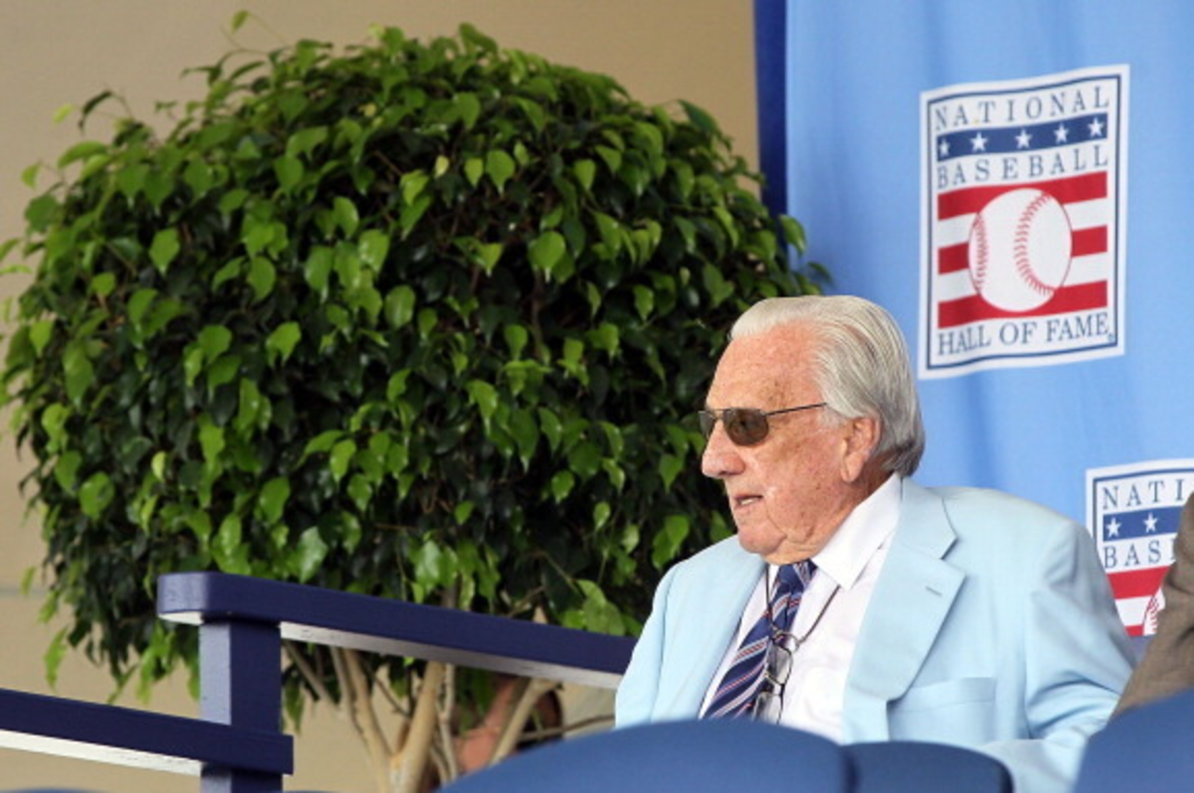 COOPERSTOWN, NY - JULY 24:  Hall of Famer Ralph Kiner is introduced at Clark Sports Center during the Baseball Hall of Fame induction ceremony on July 24, 2011 in Cooperstown, New York.  (Photo by Jim McIsaac/Getty Images)