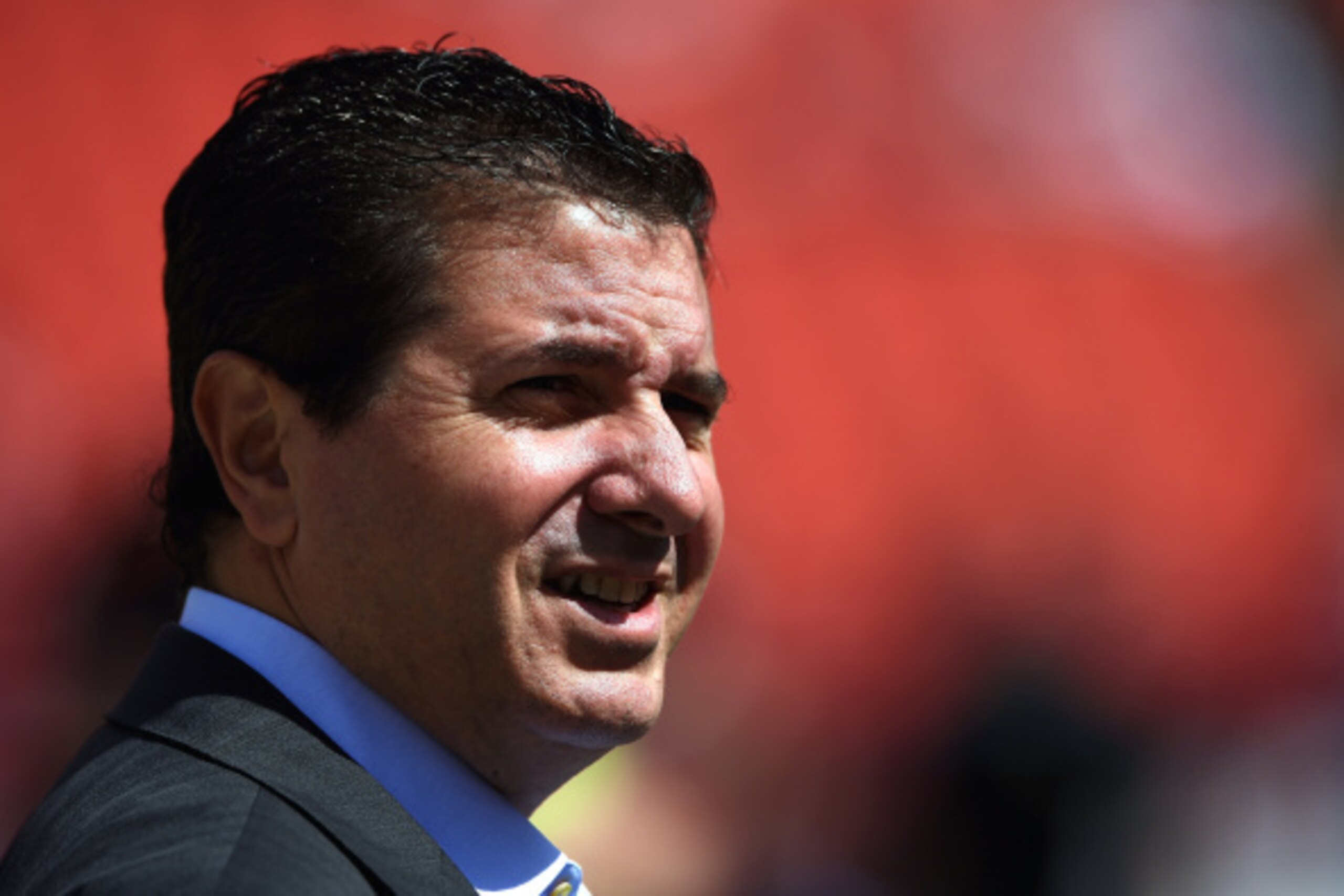 LANDOVER, MD - SEPTEMBER 14:  Washington Redskins owner Dan Snyder looks on before a game against the Jacksonville Jaguars at FedExField on September 14, 2014 in Landover, Maryland.  (Photo by Patrick Smith/Getty Images)