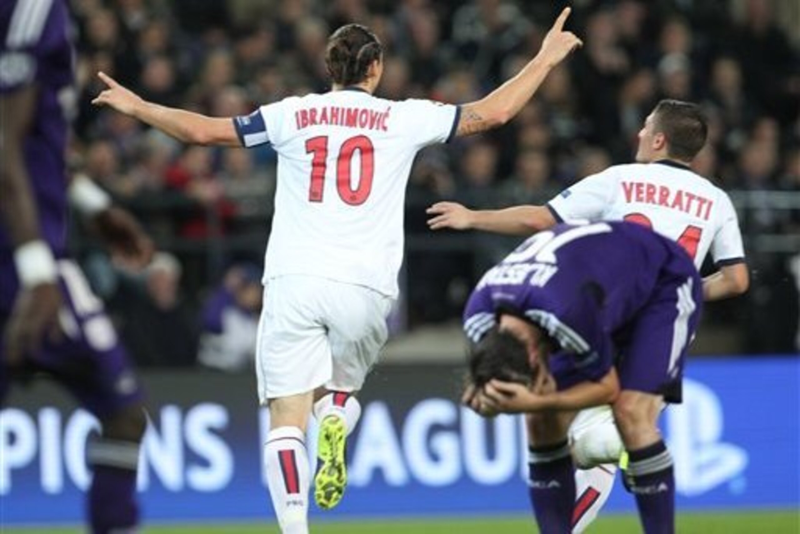 Zlatan scored four against Anderlecht.
