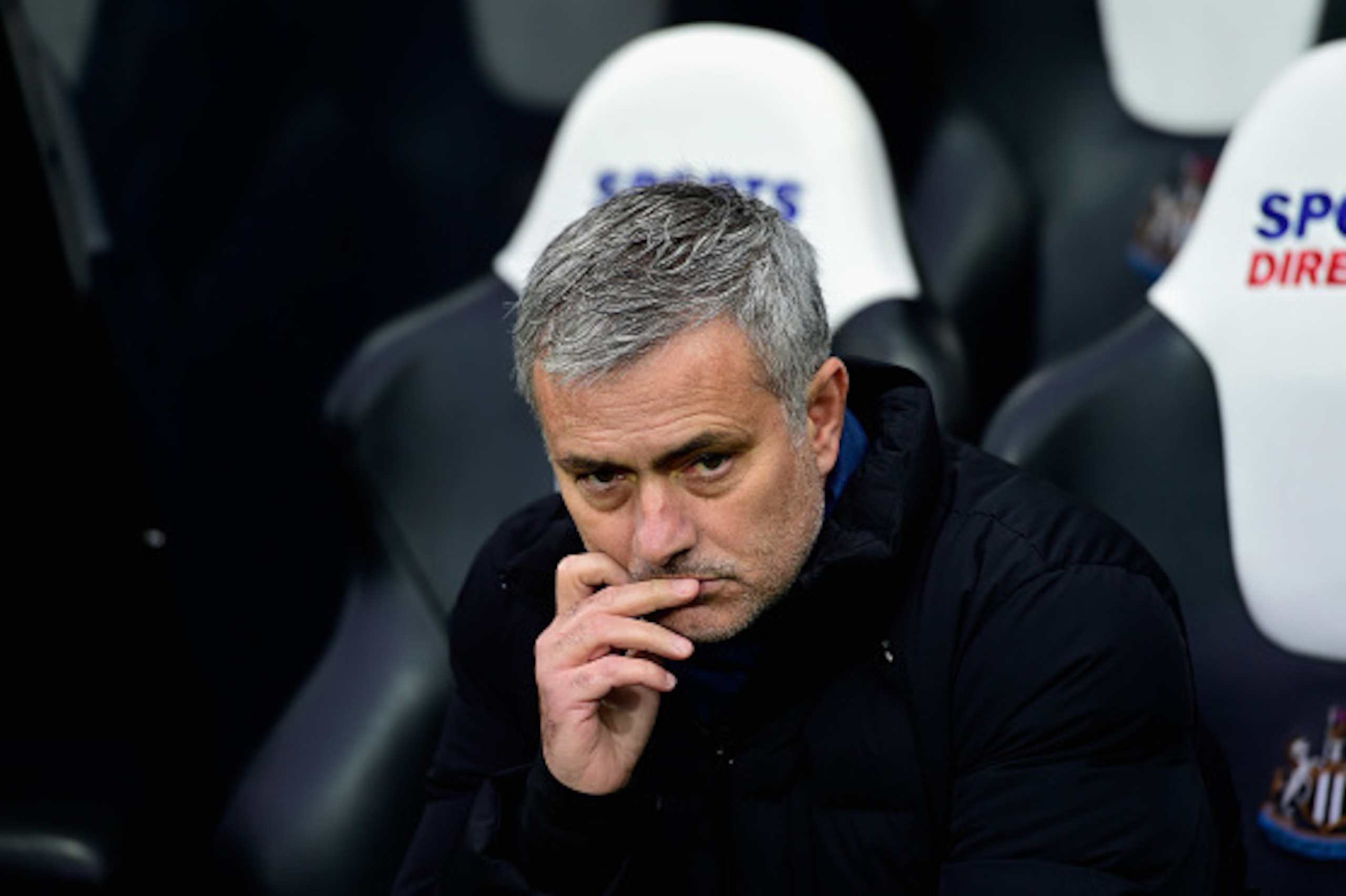 NEWCASTLE UPON TYNE, ENGLAND - DECEMBER 06:  Chelsea manager Jose Mourinho looks on before  the Barclays Premier League match between Newcastle United and Chelsea at St James' Park on December 6, 2014 in Newcastle upon Tyne, England.  (Photo by Stu Forste