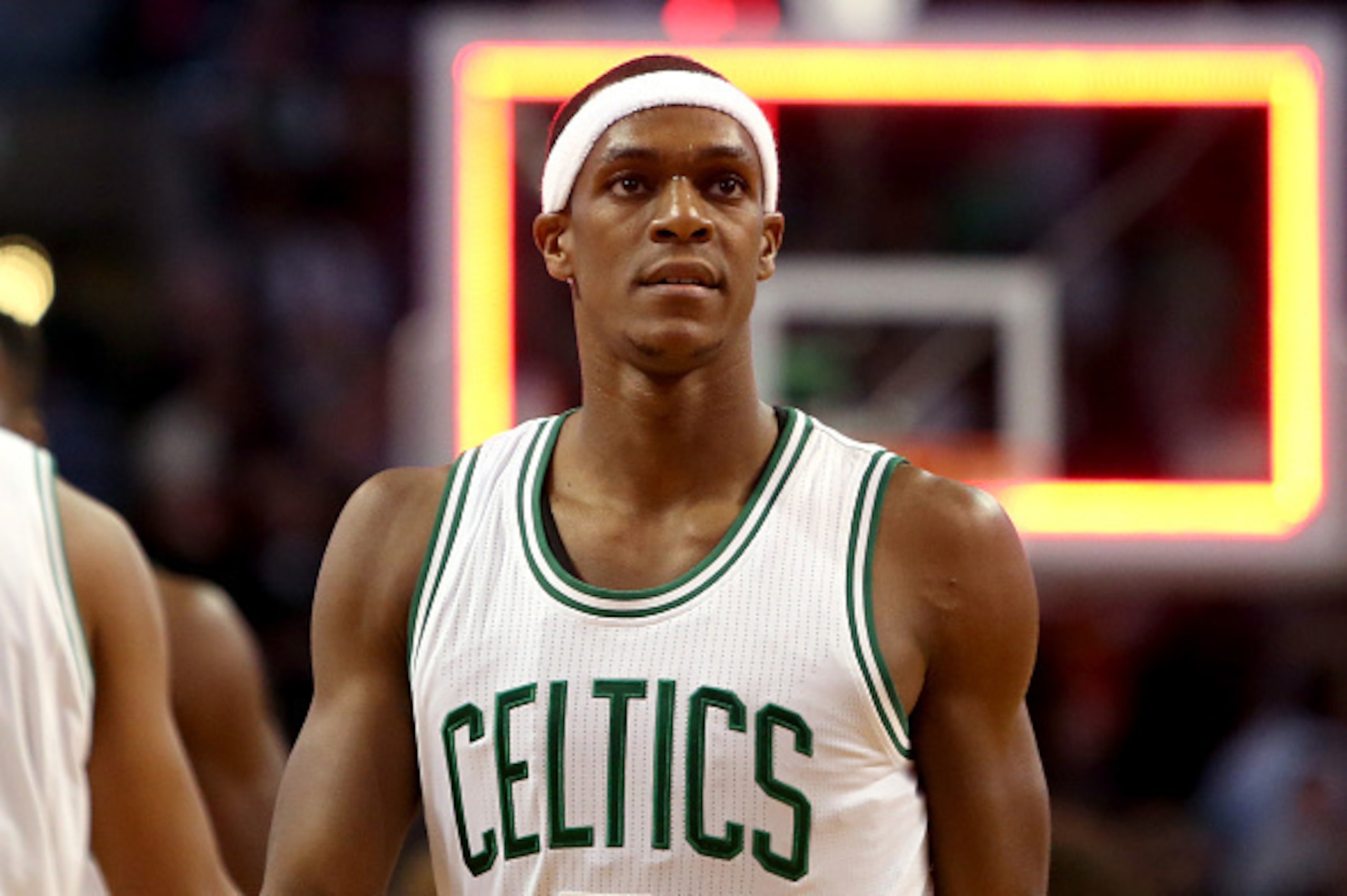 BOSTON, MA - NOVEMBER 14: Rajon Rondo #9 of the Boston Celtics looks on after failing to take a shot as time expired against the Cleveland Cavaliers at TD Garden on November 14, 2014 in Boston, Massachusetts. NOTE TO USER: User expressly acknowledges and BOSTON, MA - NOVEMBER 14: Rajon Rondo #9 of the Boston Celtics looks on after failing to take a shot as time expired against the Cleveland Cavaliers at TD Garden on November 14, 2014 in Boston, Massachusetts. NOTE TO USER: User expressly acknowledges and