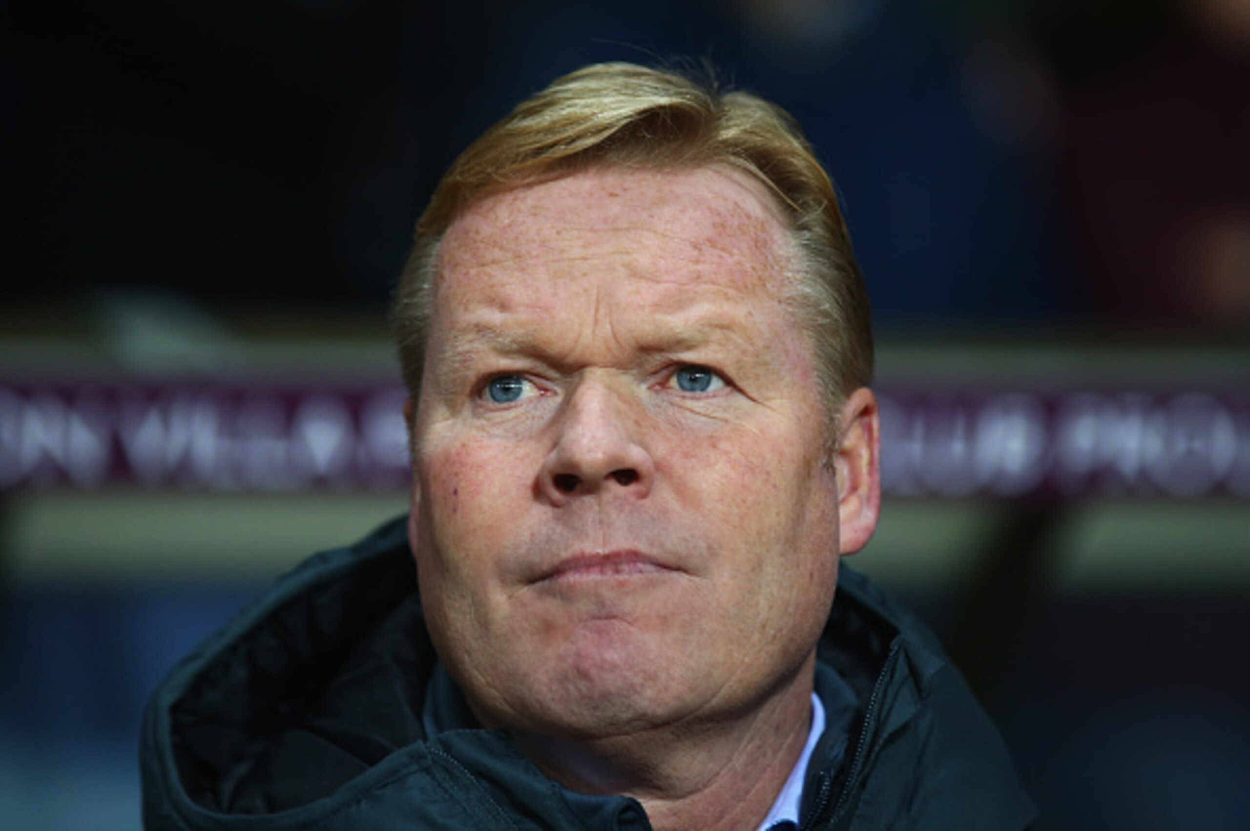 BIRMINGHAM, ENGLAND - NOVEMBER 24: Ronald Koeman manager of Southampton looks on prior to the Barclays Premier League match between Aston Villa and Southampton at Villa Park on November 24, 2014 in Birmingham, England. (Photo by Matthew Lewis/Getty Imag BIRMINGHAM, ENGLAND - NOVEMBER 24: Ronald Koeman manager of Southampton looks on prior to the Barclays Premier League match between Aston Villa and Southampton at Villa Park on November 24, 2014 in Birmingham, England. (Photo by Matthew Lewis/Getty Imag