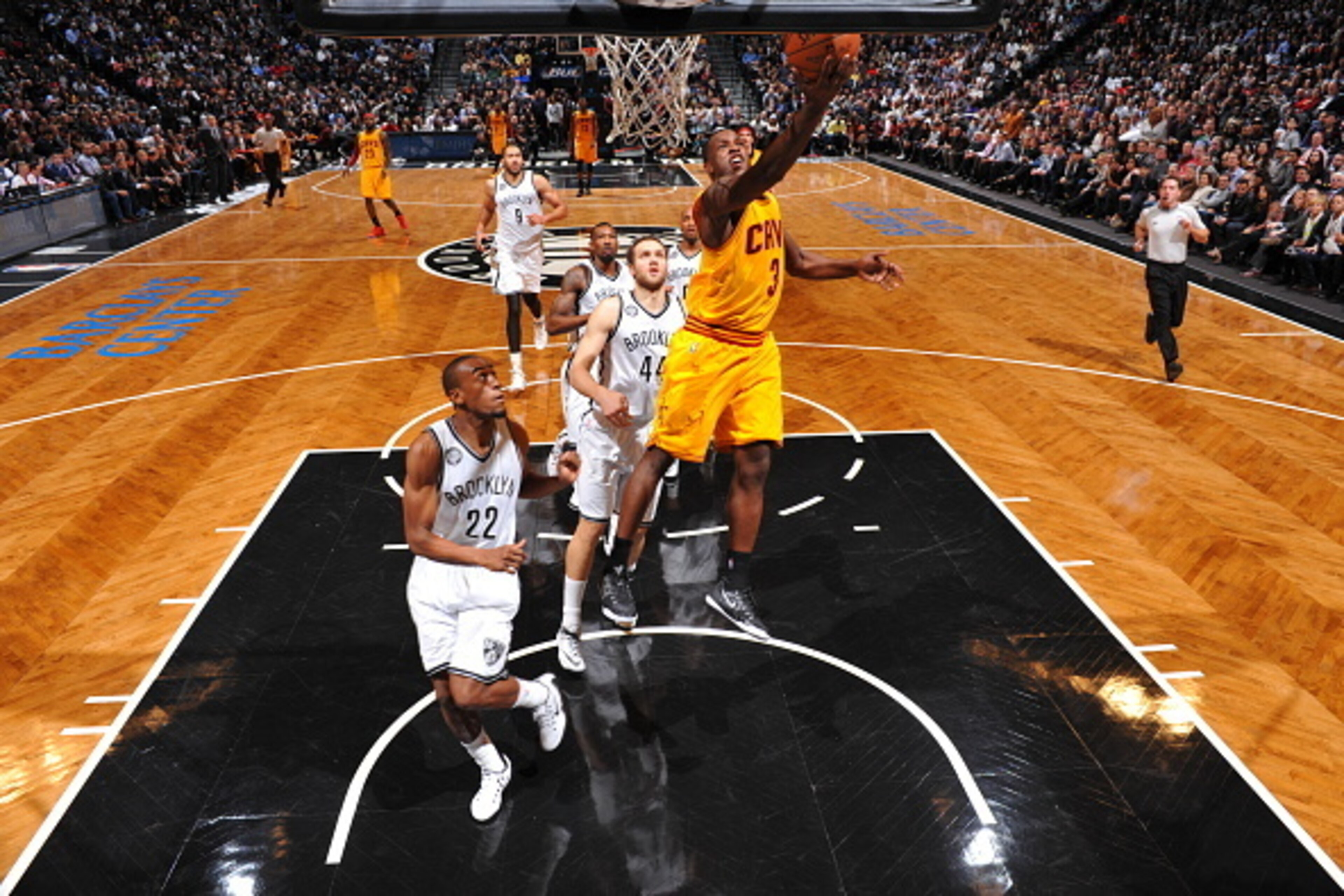 NEW YORK, NY - DECEMBER 8: Dion Waiters #3 of the Cleveland Cavaliers goes to the basket against the Brooklyn Nets on December 8, 2014 at the Barclays Center in the Brooklyn borough of New York City. NOTE TO USER: User expressly acknowledges and agrees t NEW YORK, NY - DECEMBER 8: Dion Waiters #3 of the Cleveland Cavaliers goes to the basket against the Brooklyn Nets on December 8, 2014 at the Barclays Center in the Brooklyn borough of New York City. NOTE TO USER: User expressly acknowledges and agrees t