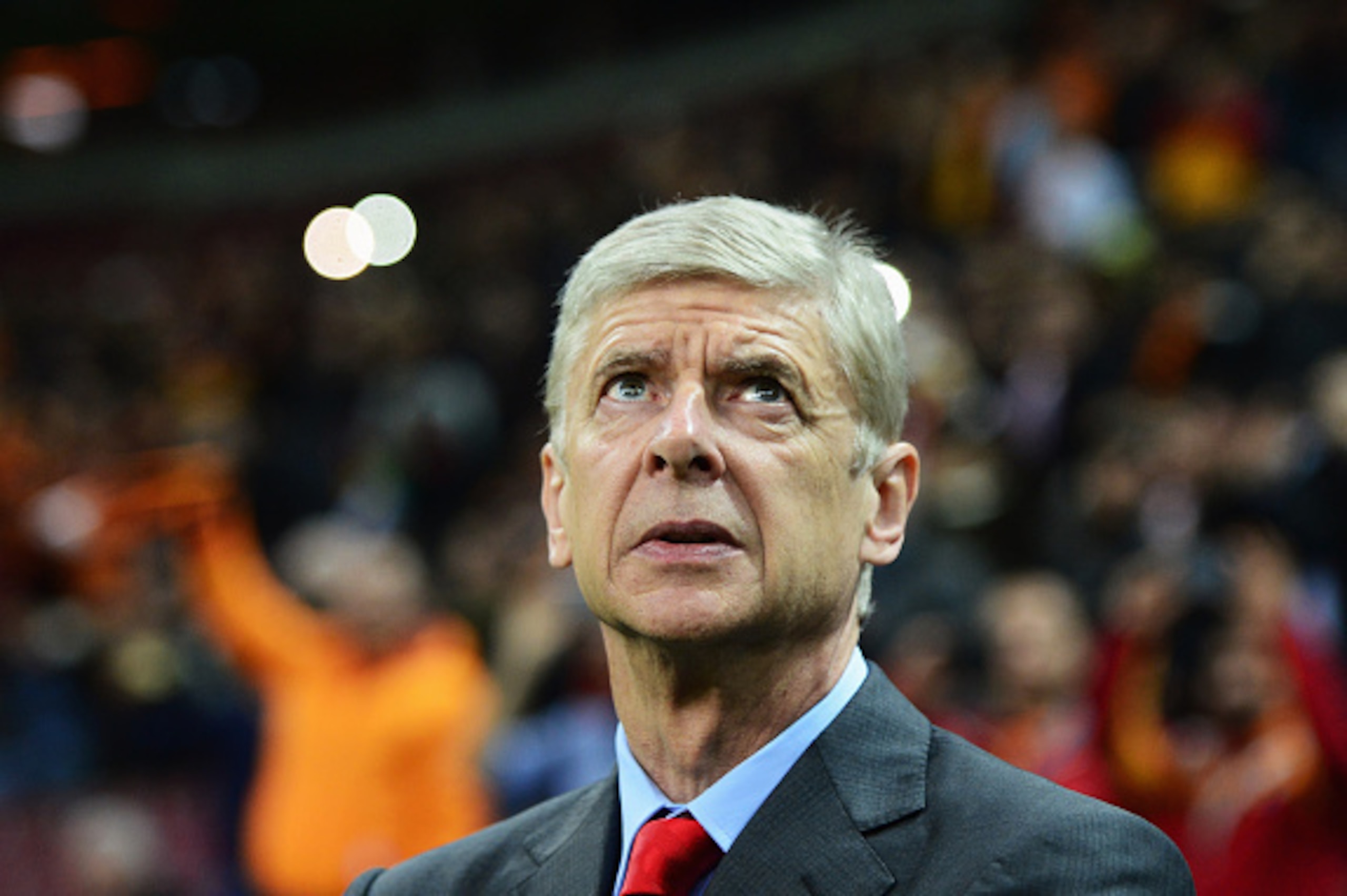 ISTANBUL, TURKEY - DECEMBER 09:  Arsene Wenger manager of Arsenal looks on prior to the UEFA Champions League Group D match between Galatasaray AS and Arsenal FC at Ali Sami Yen Arena on December 9, 2014 in Istanbul, Turkey.  (Photo by Jamie McDonald/Gett