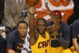 Dec 5, 2014; Toronto, Ontario, CAN; Cleveland Cavaliers forward James Jones (1) shoots the ball against the Toronto Raptors at Air Canada Centre. The Cavaliers won 105-91. Mandatory Credit: Tom Szczerbowski-USA TODAY Sports