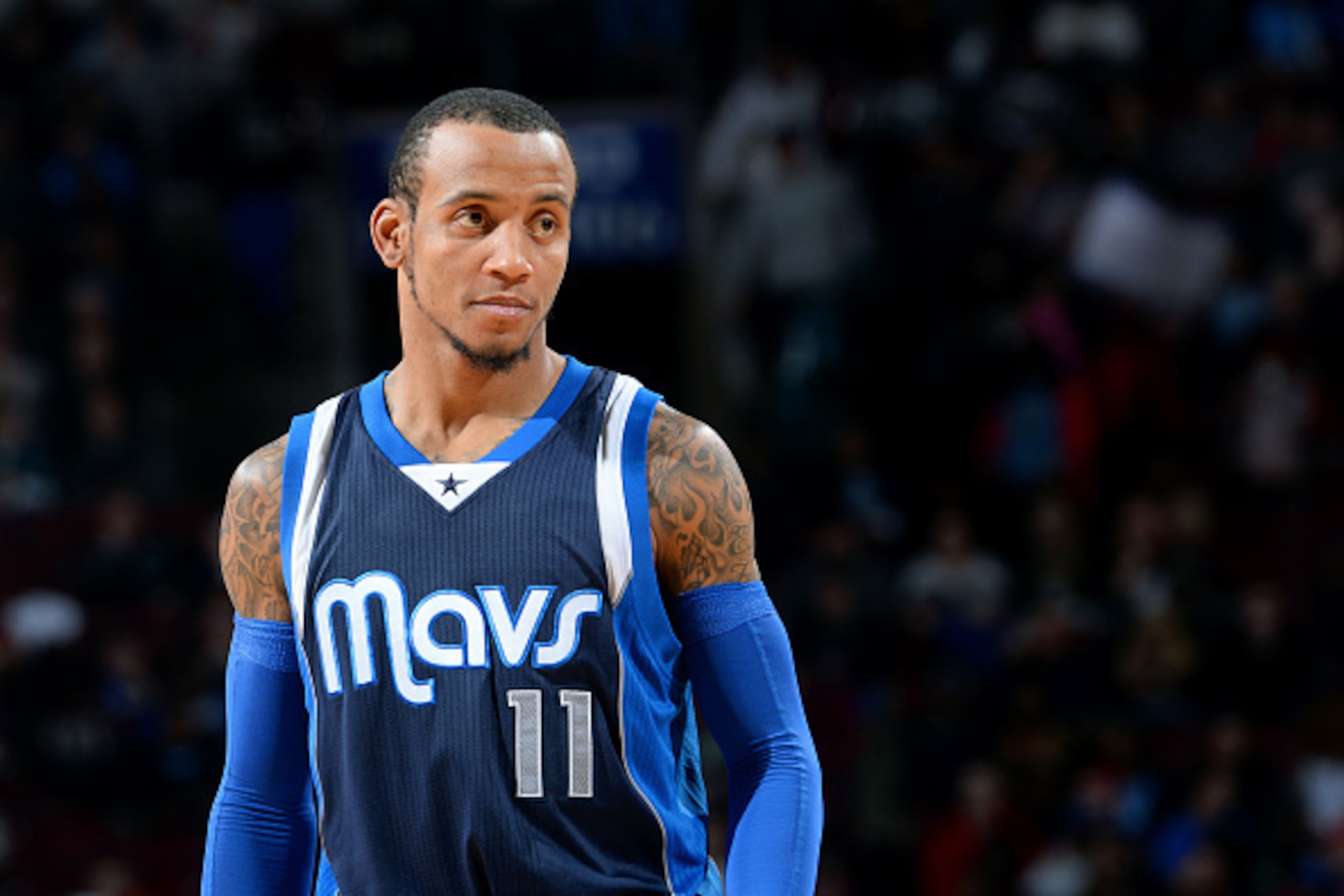 PHILADELPHIA, PA - NOVEMBER 29: Monta Ellis #11 of the Dallas Mavericks stands on the court during a game against the Philadelphia 76ers on November 29, 2014 at Wells Fargo Center in Philadelphia, Pennsylvania.  NOTE TO USER: User expressly acknowledges a