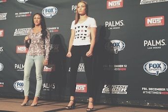 Carla Esparza and Rose Namajunas