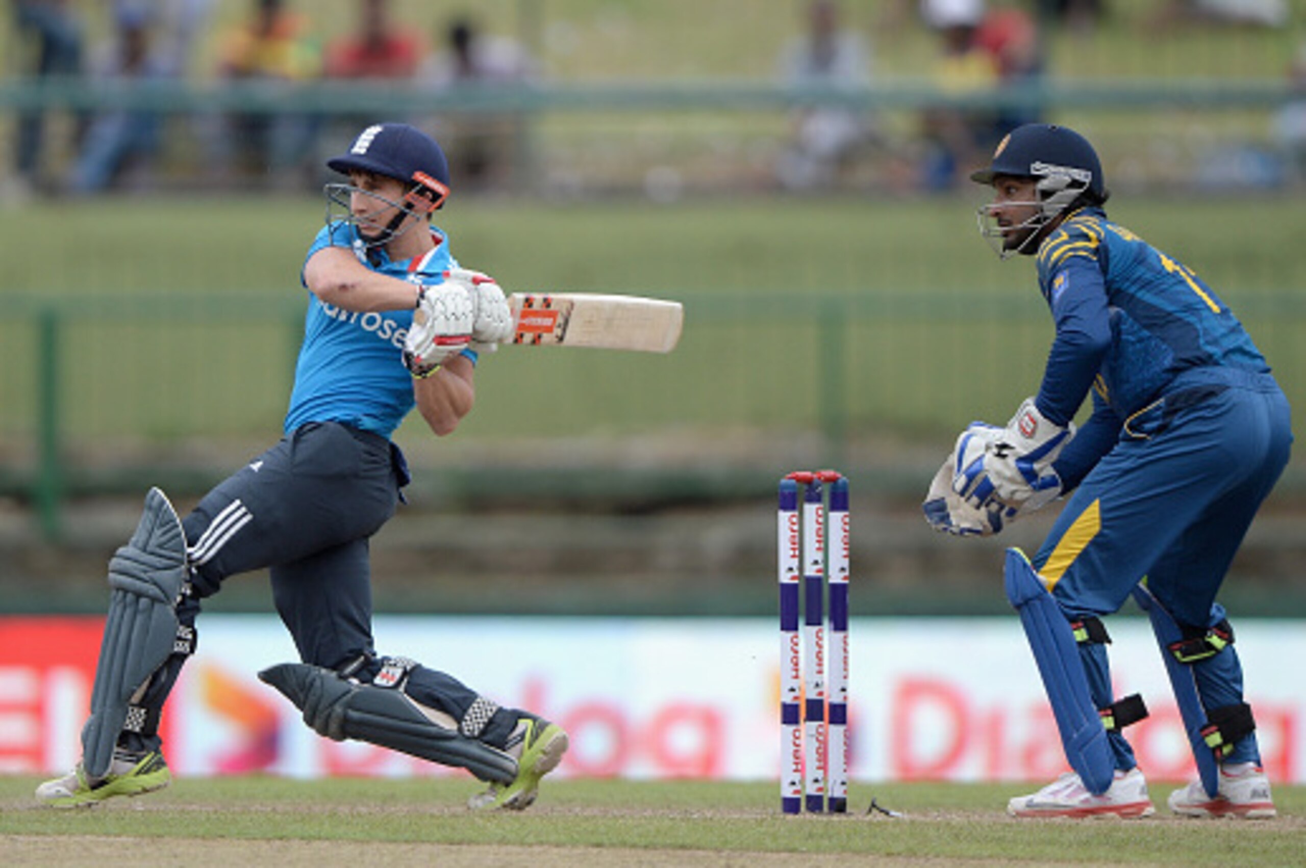 KANDY, SRI LANKA - DECEMBER 11:  James Taylor of England bats during the 5th One Day International between Sri Lanka and England at Pallekele Cricket Stadium on December 11, 2014 in Kandy, Sri Lanka.  (Photo by Gareth Copley/Getty Images,)