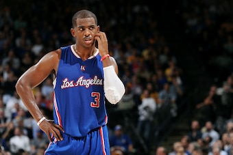 OAKLAND, CA - NOVEMBER 5: Chris Paul #3 of the Los Angeles Clippers stands on the court during a game against the Golden State Warriors on November 5, 2014 at Oracle Arena in Oakland, California. NOTE TO USER: User expressly acknowledges and agrees that, 