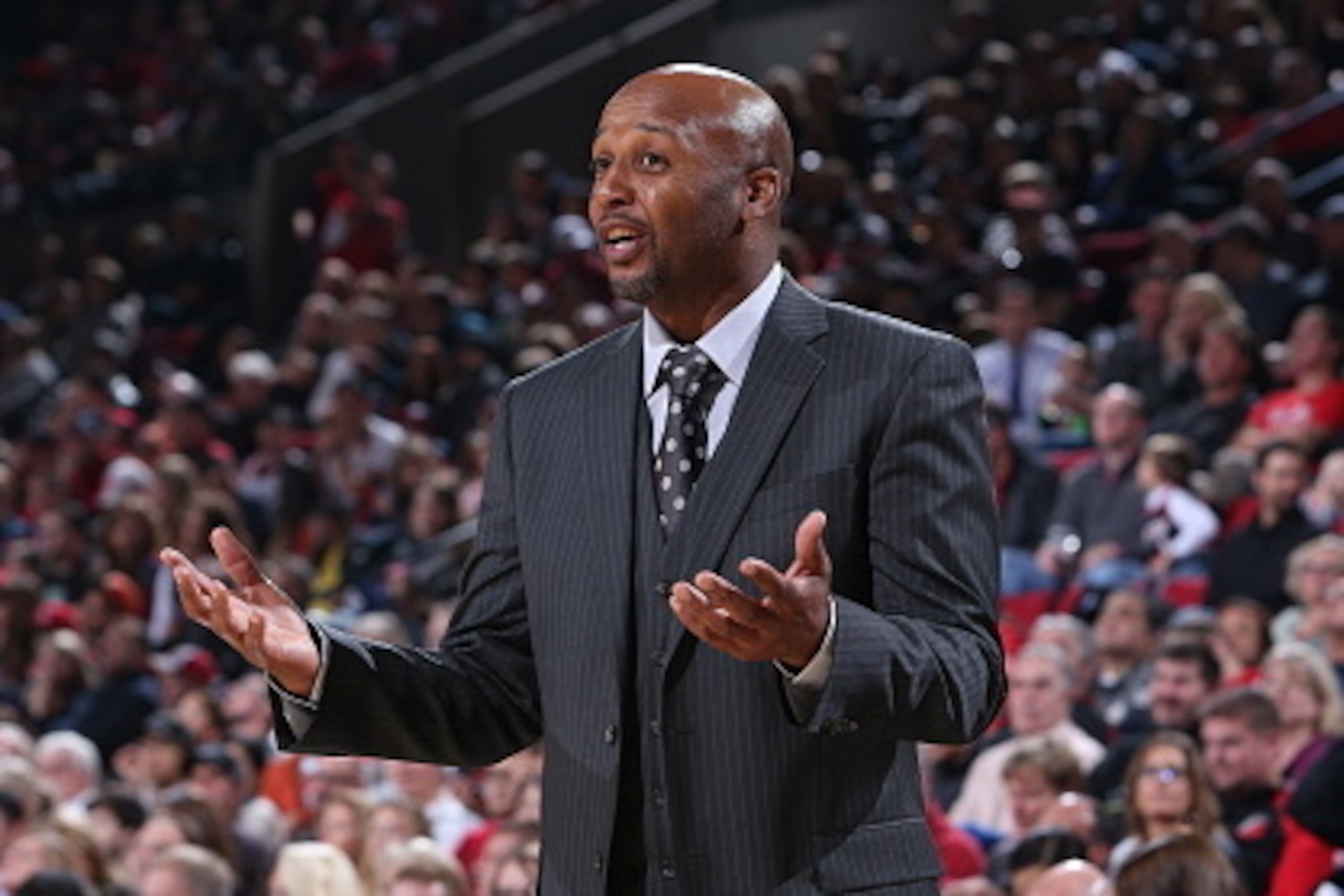 PORTLAND, OR - NOVEMBER 9:  Brian Shaw of the Denver Nuggets during the game against the Portland Trail Blazers on November 9, 2014 at the Moda Center Arena in Portland, Oregon. NOTE TO USER: User expressly acknowledges and agrees that, by downloading and