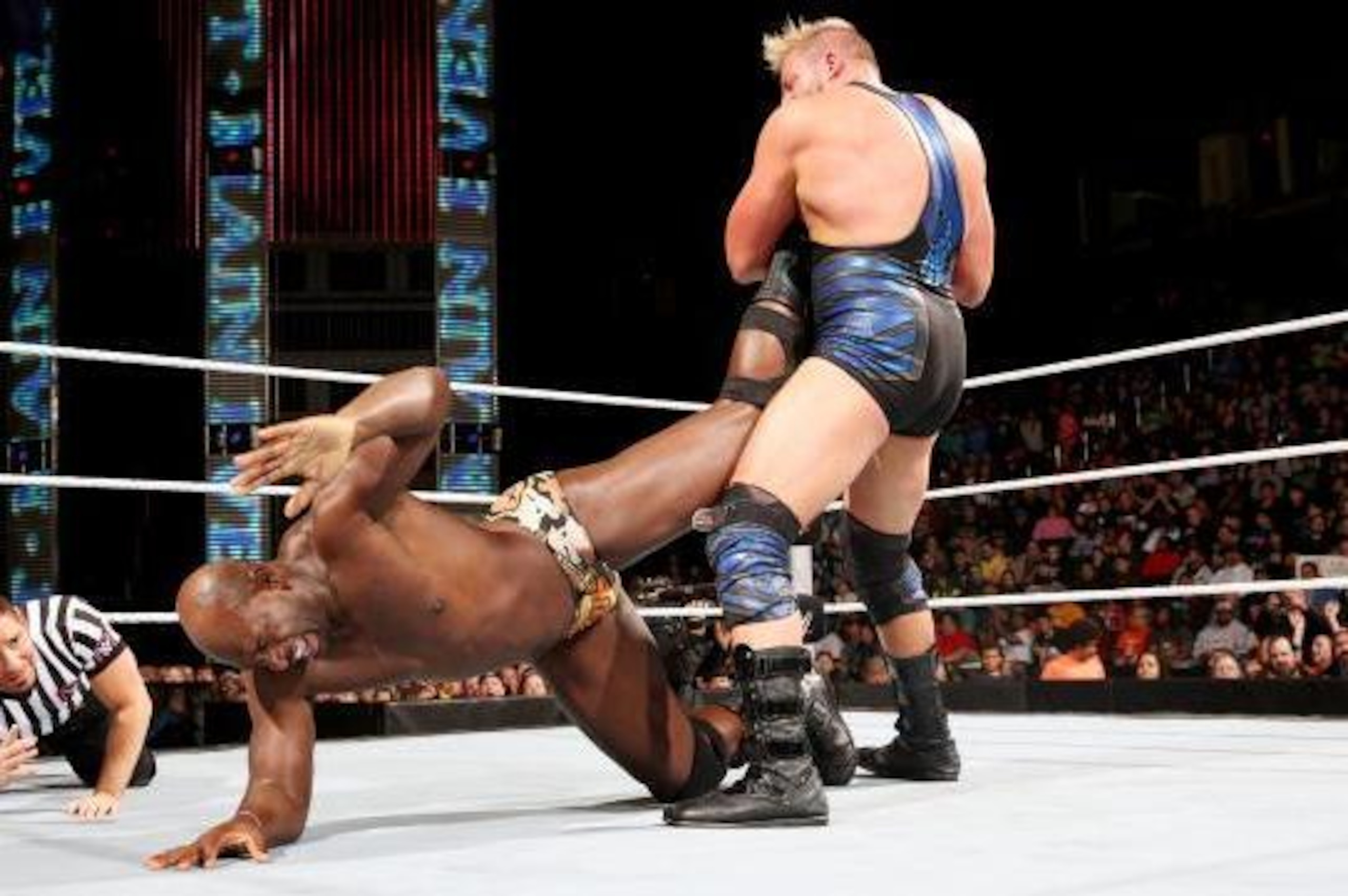 Jack Swagger puts away Titus O'Neil on the Dec. 2 edition of Main Event. Jack Swagger puts away Titus O'Neil on the Dec. 2 edition of Main Event.