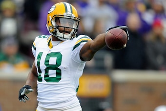 MINNEAPOLIS, MN - NOVEMBER 23: Randall Cobb #18 of the Green Bay Packers celebrates a play against the Minnesota Vikings during the first quarter of the game on November 23, 2014 at TCF Bank Stadium in Minneapolis, Minnesota. The Packers defeated the Viki