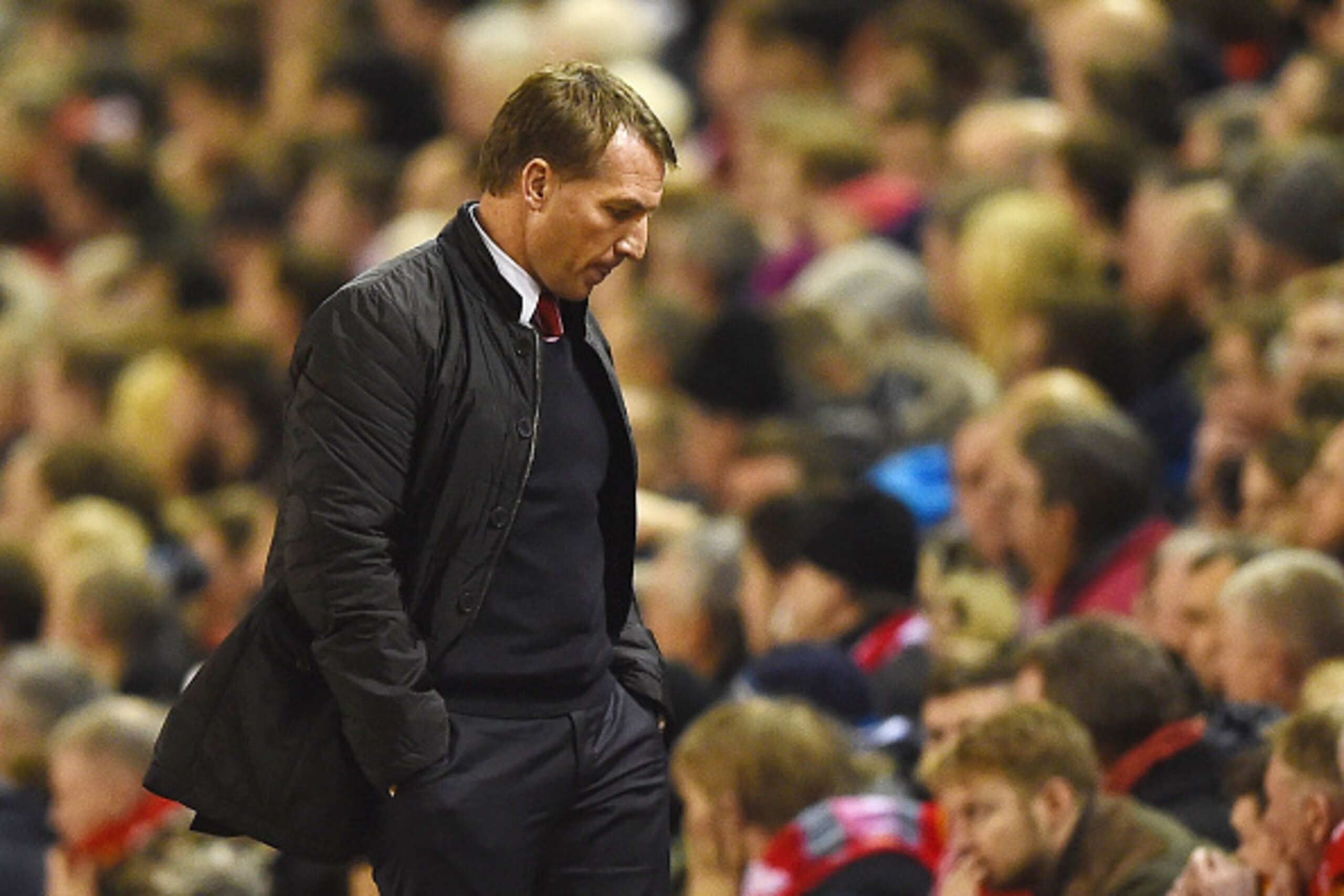 LIVERPOOL, ENGLAND - DECEMBER 09: Brendan Rodgers the manager of Liverpool reacts during the UEFA Champions League group B match between Liverpool and FC Basel 1893 at Anfield on December 9, 2014 in Liverpool, United Kingdom. (Photo by Laurence Griffith LIVERPOOL, ENGLAND - DECEMBER 09: Brendan Rodgers the manager of Liverpool reacts during the UEFA Champions League group B match between Liverpool and FC Basel 1893 at Anfield on December 9, 2014 in Liverpool, United Kingdom. (Photo by Laurence Griffith