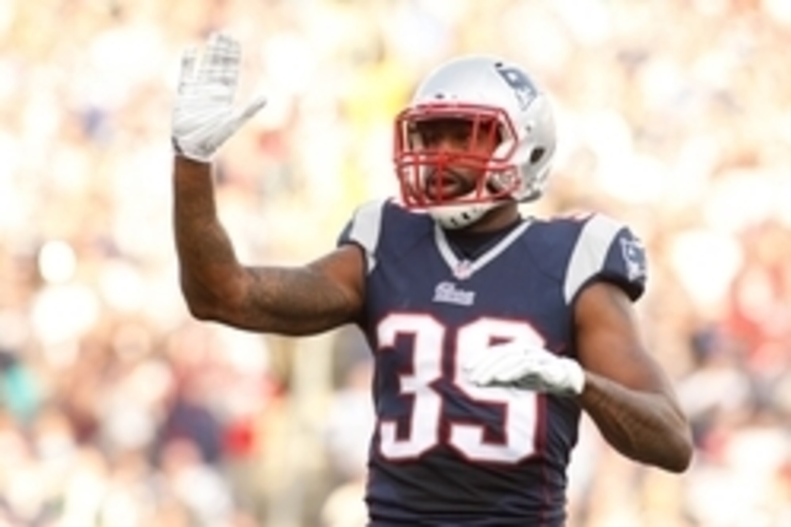 Nov 23, 2014; Foxborough, MA, USA; New England Patriots cornerback Brandon Browner (39) during the second quarter against the Detroit Lions at Gillette Stadium. Mandatory Credit: Stew Milne-USA TODAY Sports Nov 23, 2014; Foxborough, MA, USA; New England Patriots cornerback Brandon Browner (39) during the second quarter against the Detroit Lions at Gillette Stadium. Mandatory Credit: Stew Milne-USA TODAY Sports