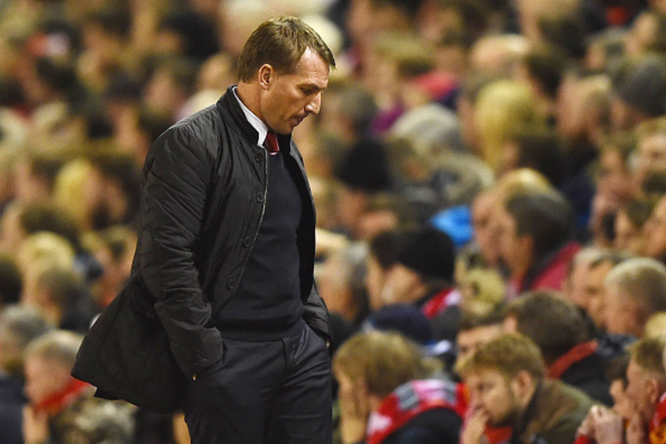 LIVERPOOL, ENGLAND - DECEMBER 09: Brendan Rodgers the manager of Liverpool reacts during the UEFA Champions League group B match between Liverpool and FC Basel 1893 at Anfield on December 9, 2014 in Liverpool, United Kingdom. (Photo by Laurence Griffith LIVERPOOL, ENGLAND - DECEMBER 09: Brendan Rodgers the manager of Liverpool reacts during the UEFA Champions League group B match between Liverpool and FC Basel 1893 at Anfield on December 9, 2014 in Liverpool, United Kingdom. (Photo by Laurence Griffith