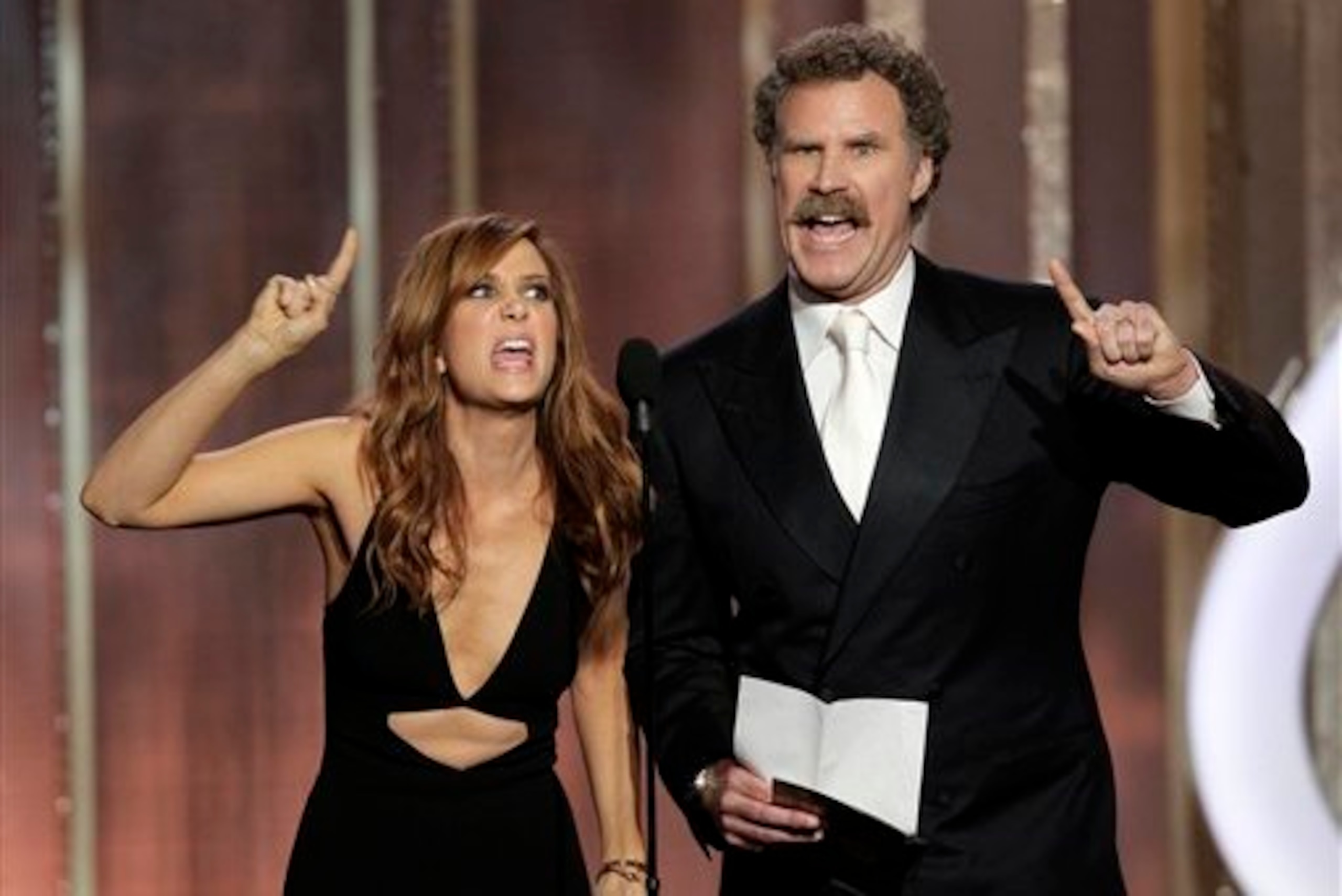 Wiig and Ferrell at the 2013 Golden Globes