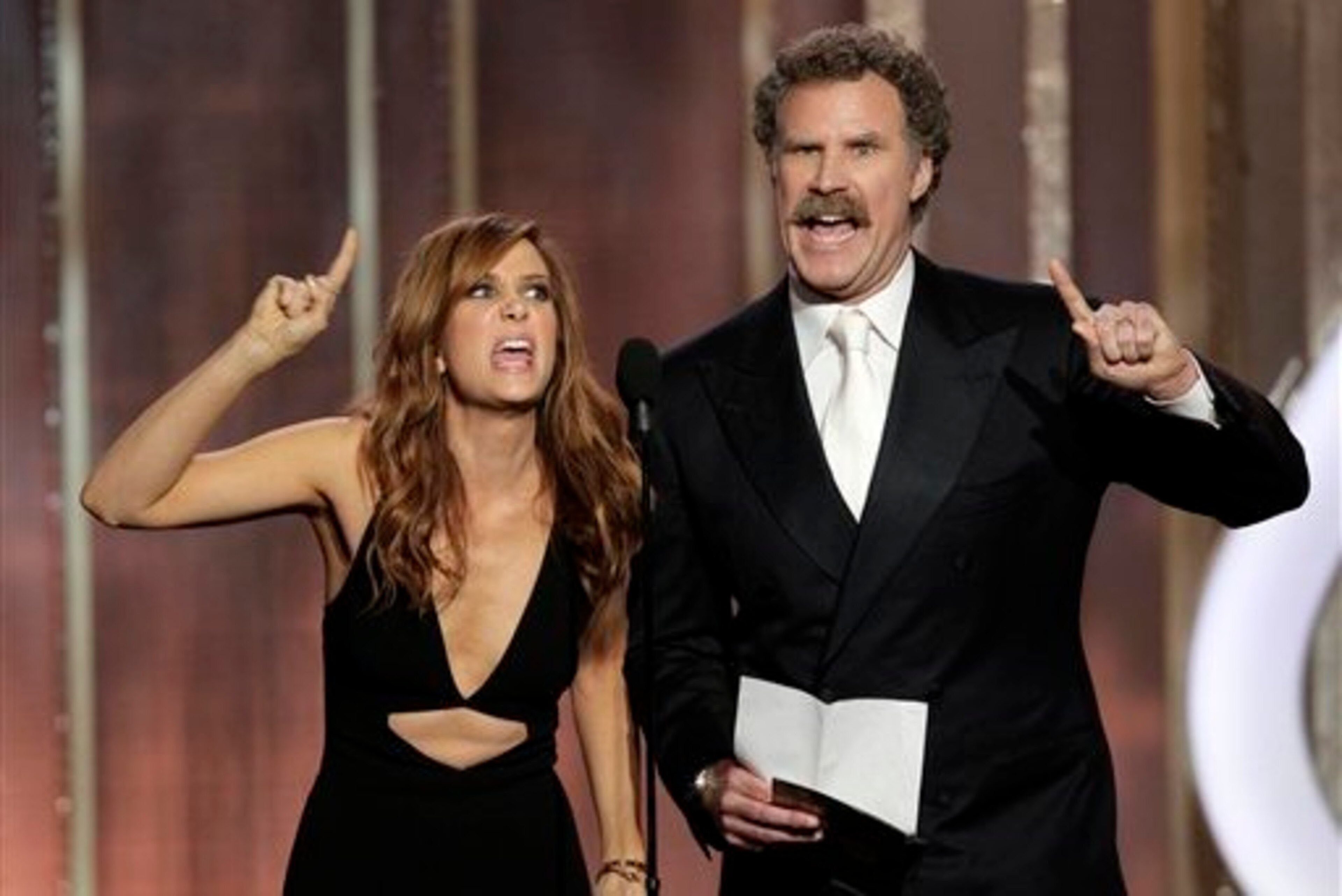 Wiig and Ferrell at the 2013 Golden Globes